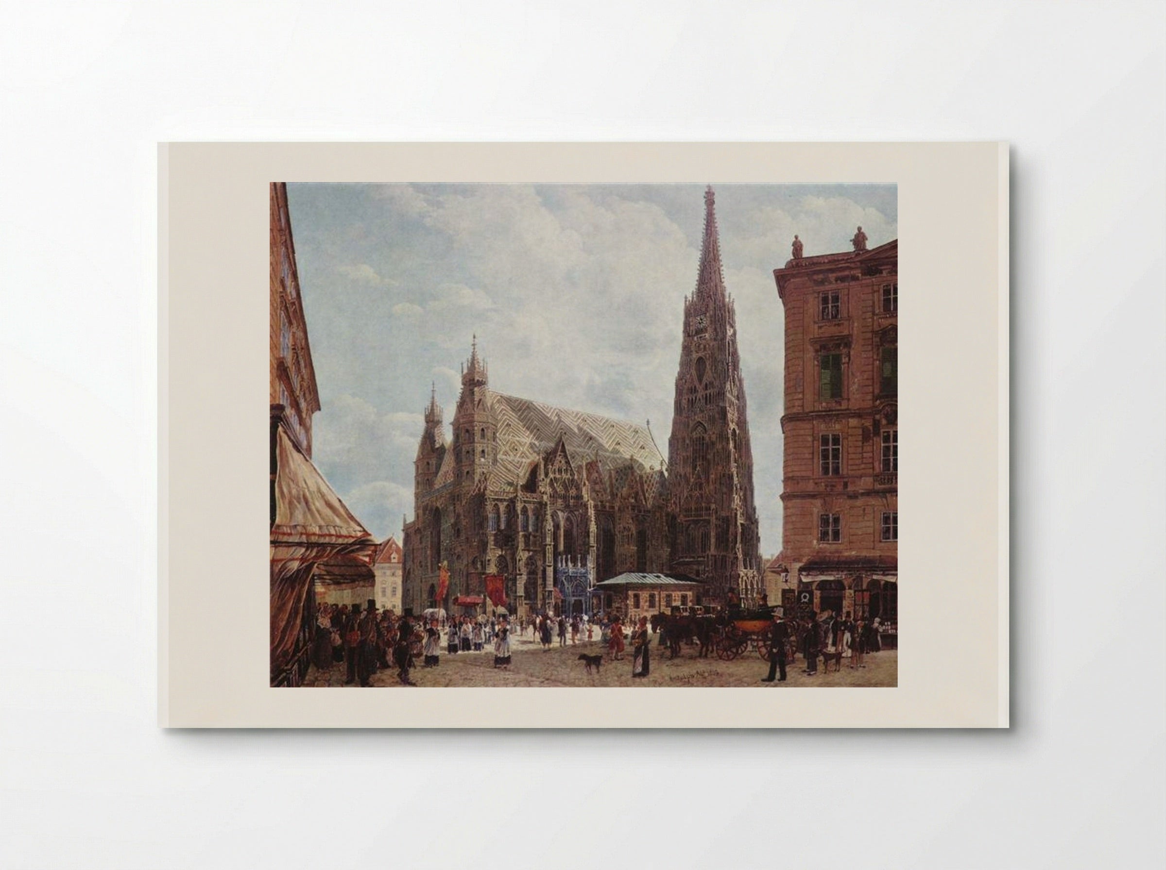 View of the Stephansdom from Stock im Eisen Platz - Rudolf von Alt - Poster