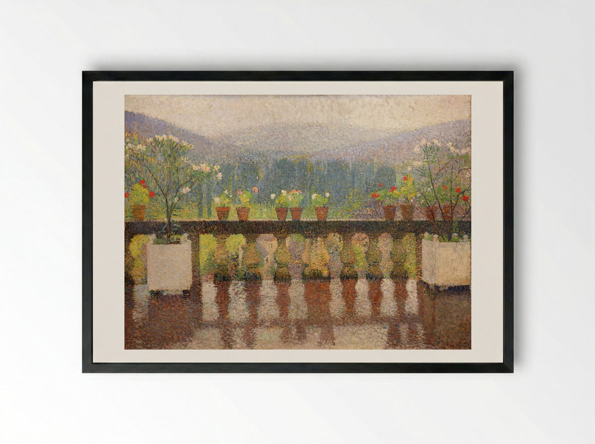 View of the Terrasse de Marquayrol, Labastide du Vert - Henri Martin - Framed Print Black