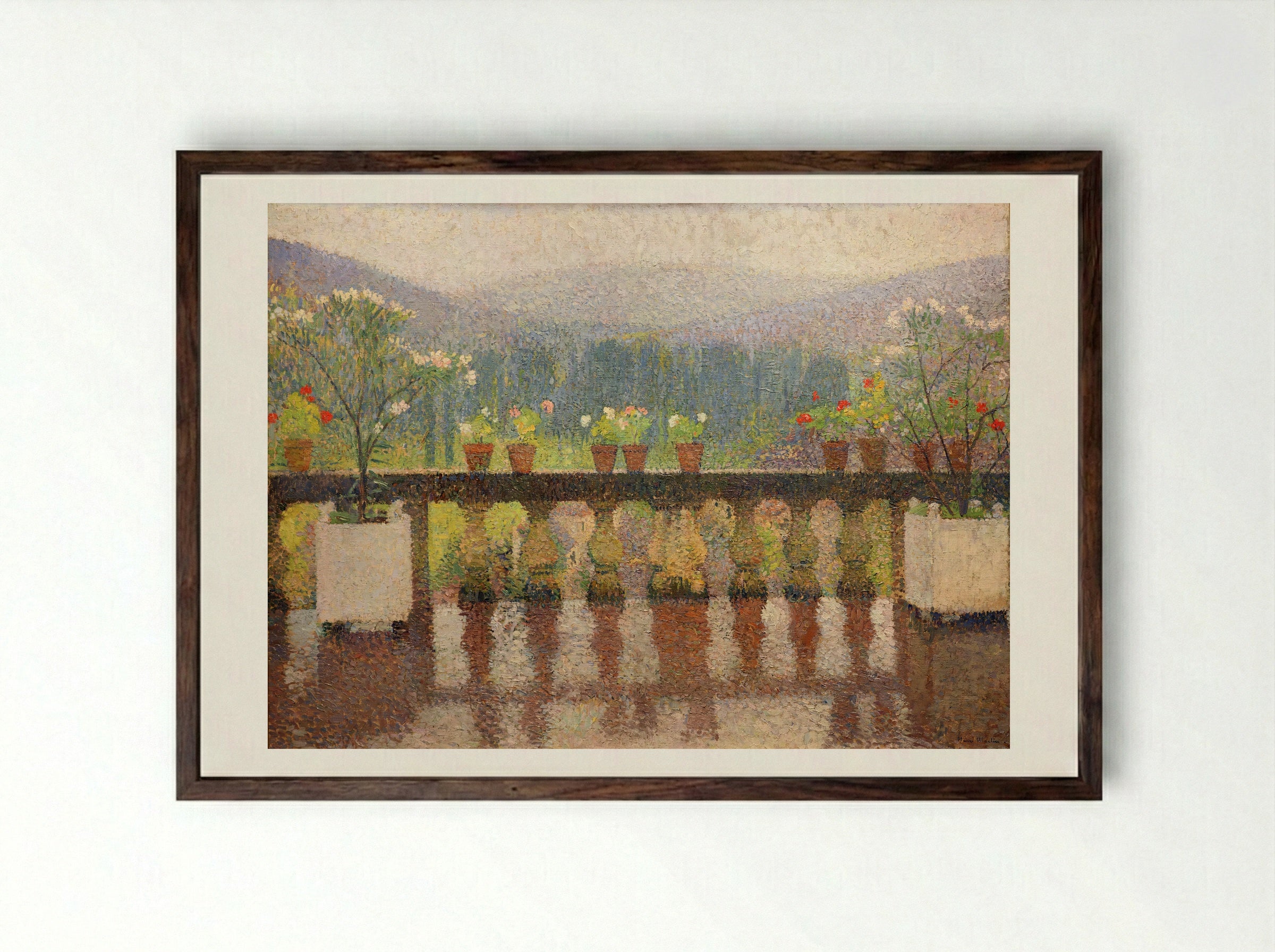 View of the Terrasse de Marquayrol, Labastide du Vert - Henri Martin - Framed Print Dark Wood