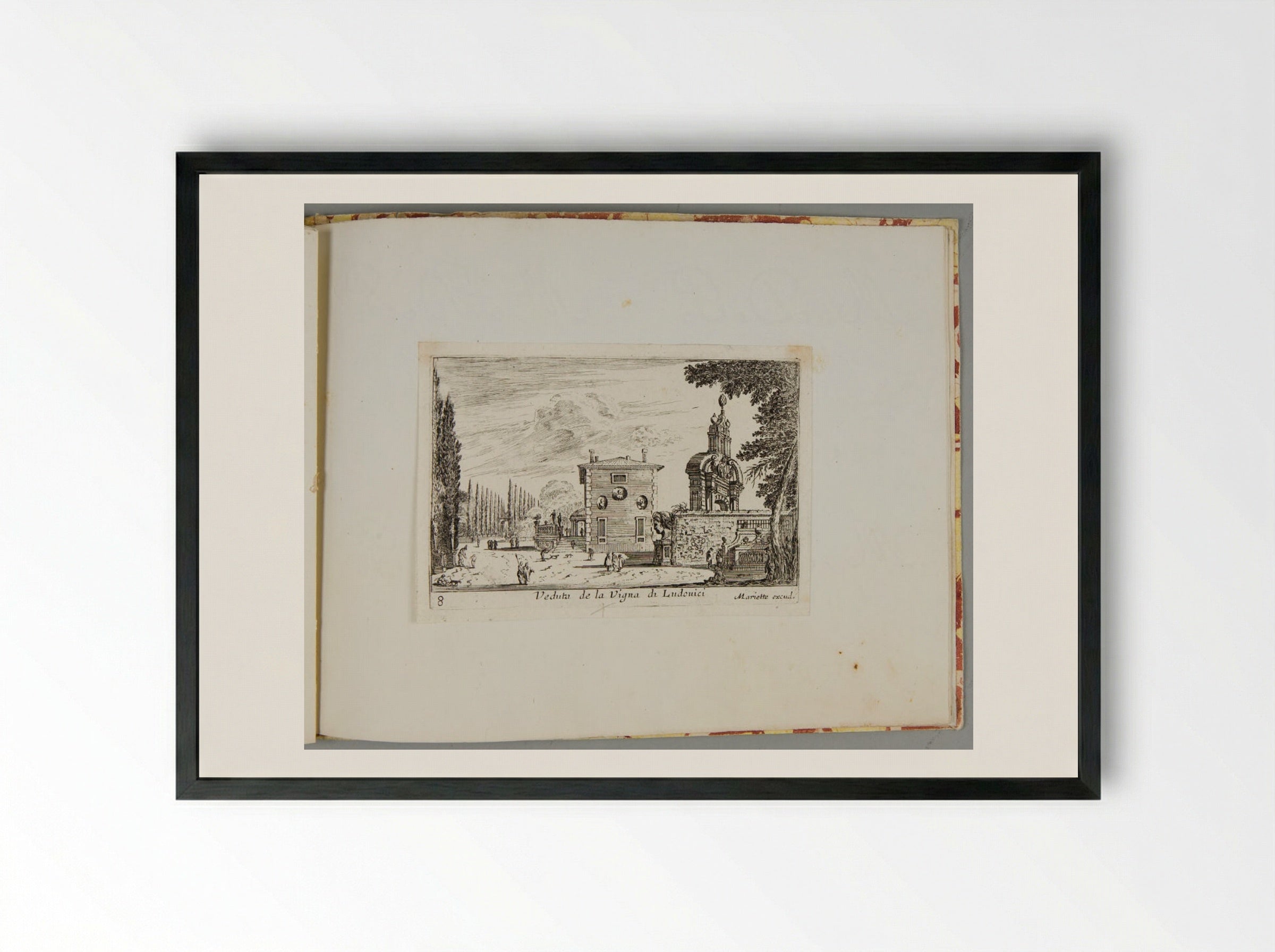 View of the Villa Ludovici - Israël Silvestre - Framed Print Black
