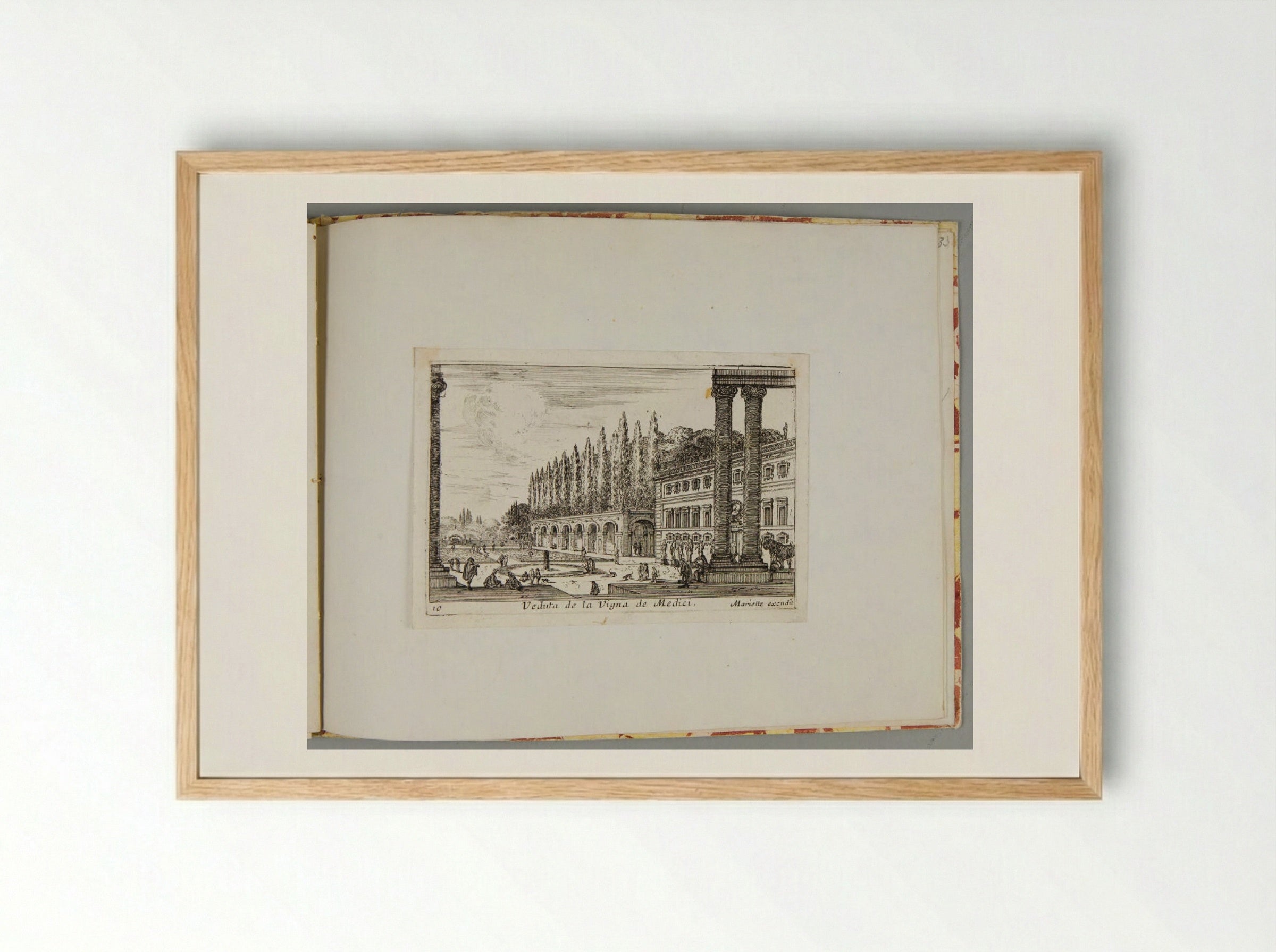 View of the Villa Medici - Israël Silvestre - Framed Print Wood