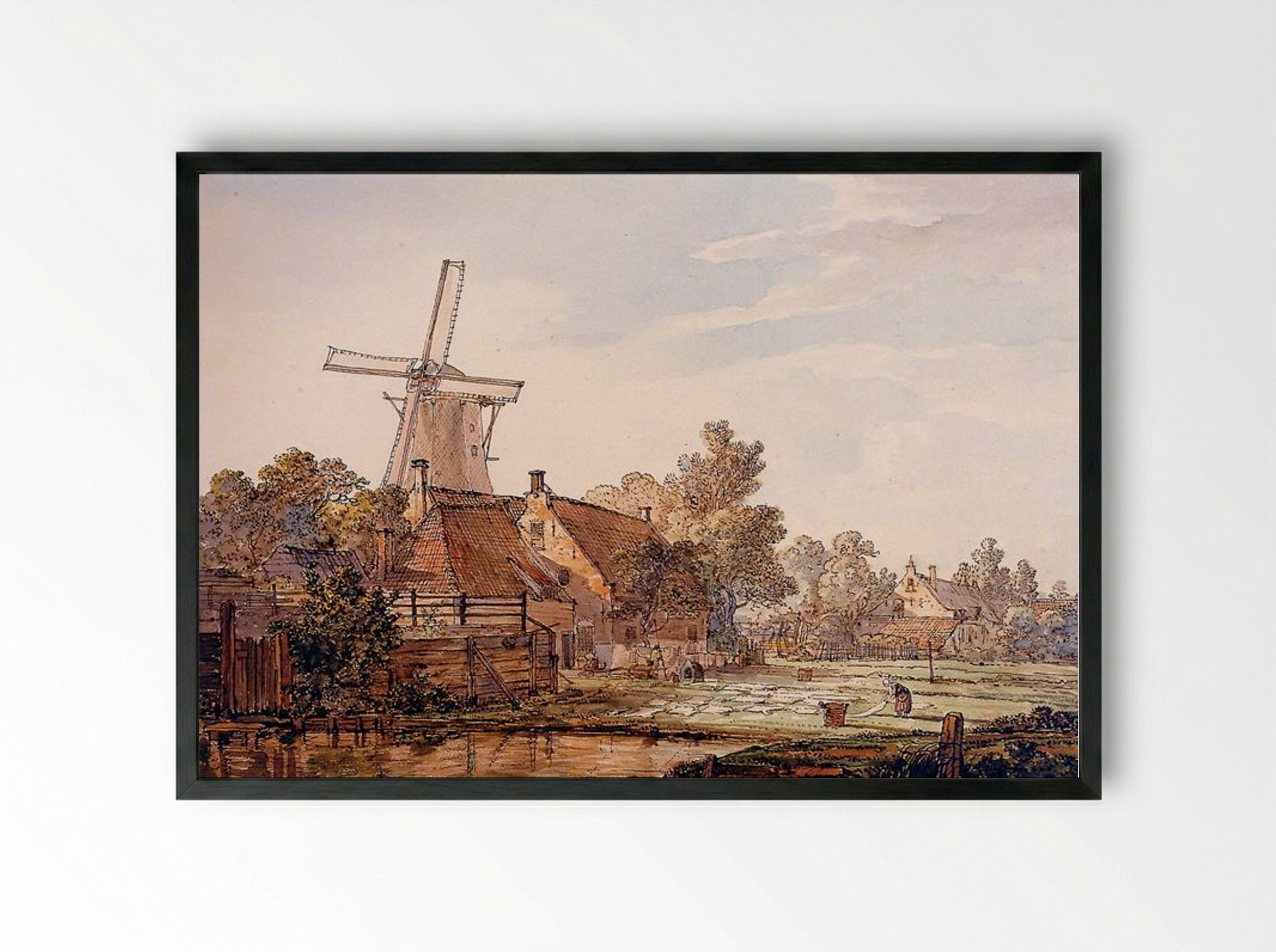 View on Bleechingground in Vriesepoort - Jacob van Strij - Framed Print Black