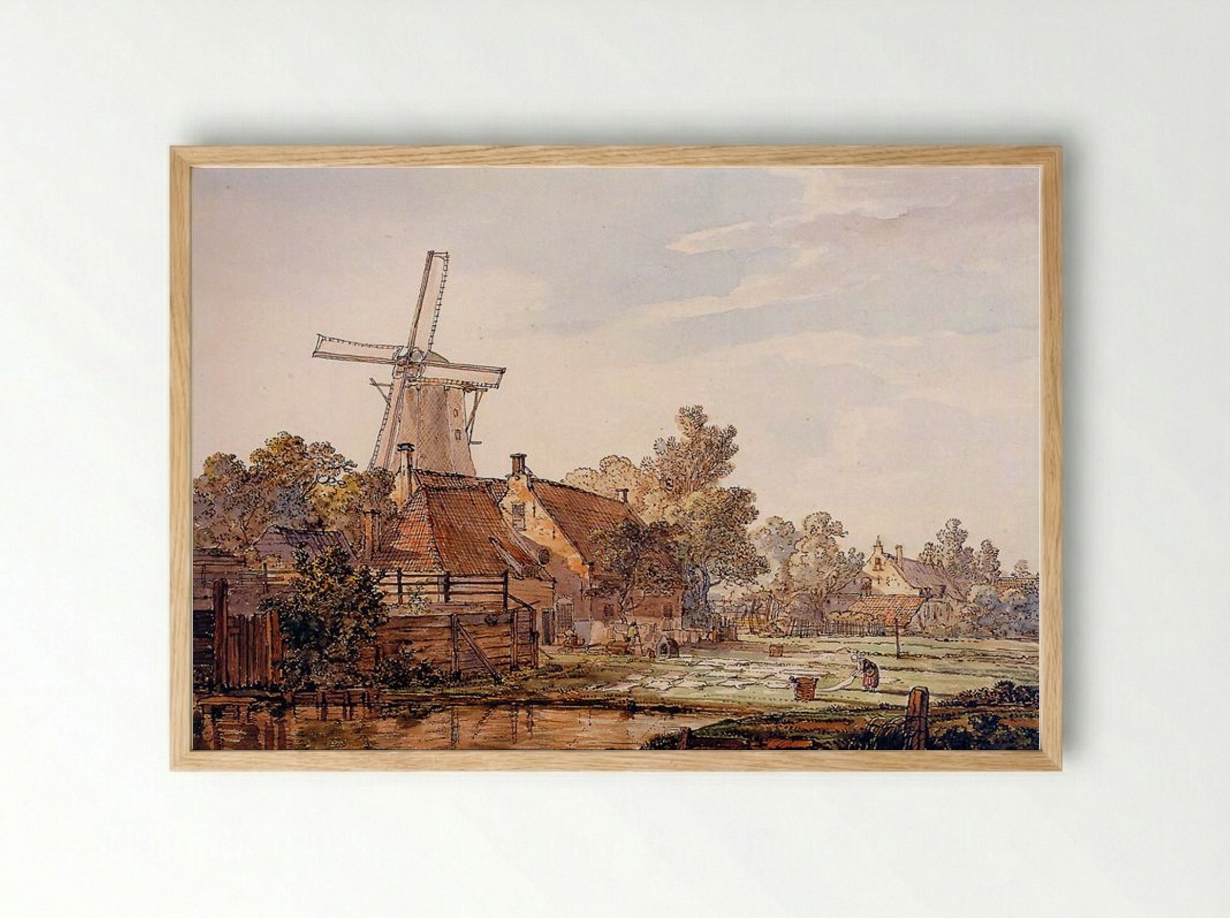 View on Bleechingground in Vriesepoort - Jacob van Strij - Framed Print Wood
