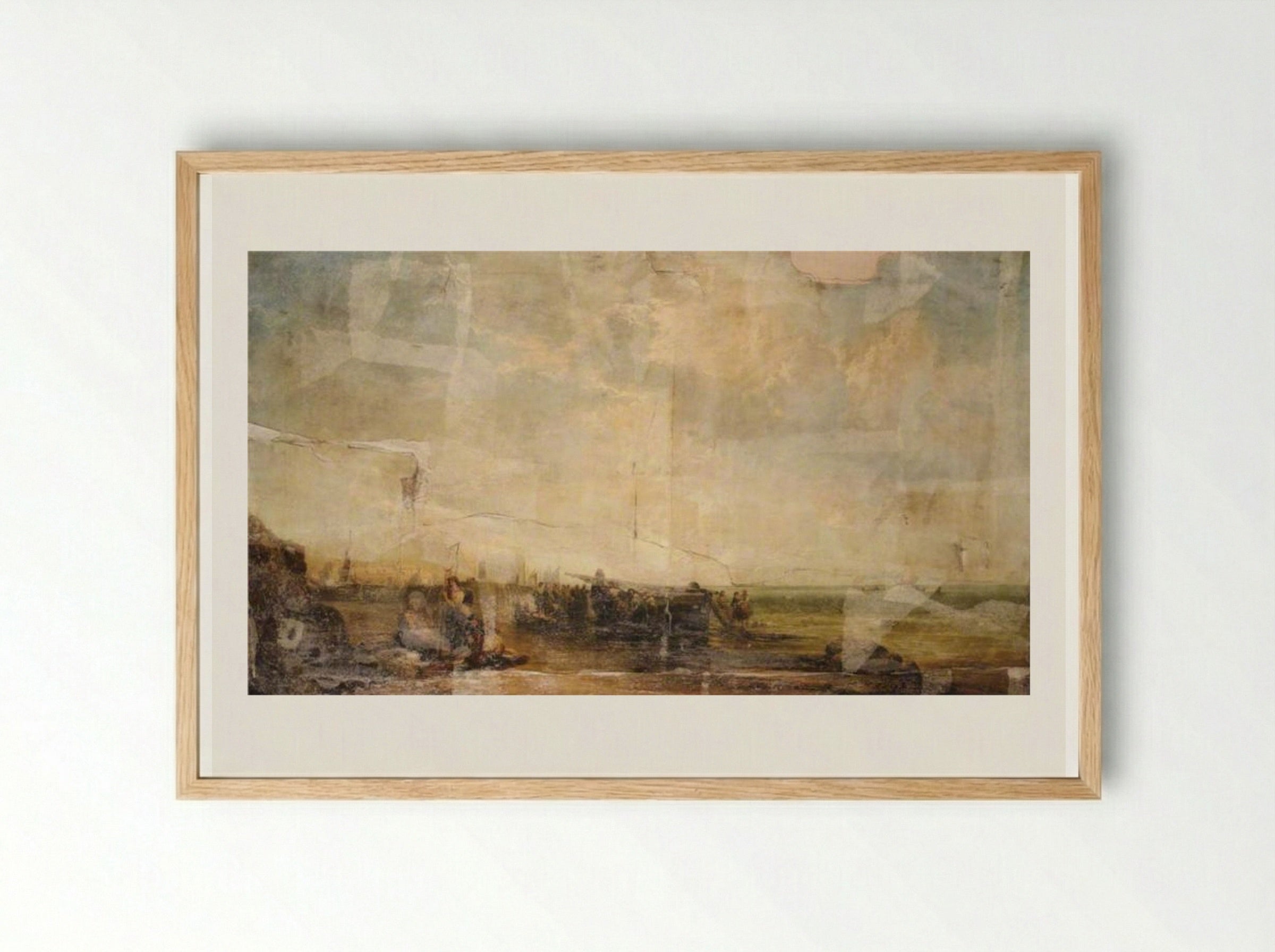 View on the South Coast - James Webb - Framed Print Wood
