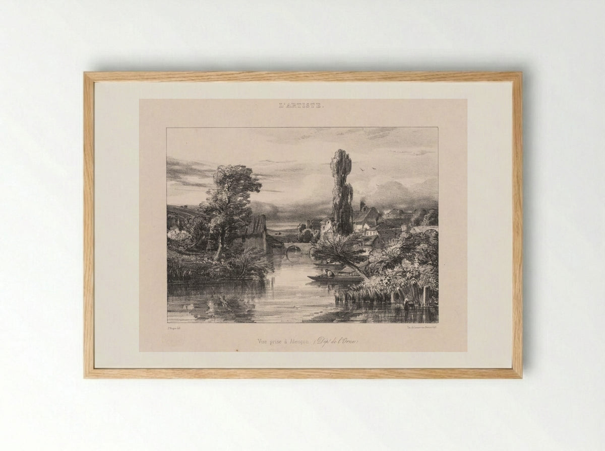 View taken at Alençon (Vue Prise à Alençon) - Jules Dupré - Framed Print Wood