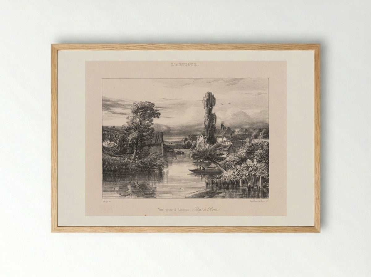 View taken at Alençon (Vue Prise à Alençon) - Jules Dupré - Framed Print Wood