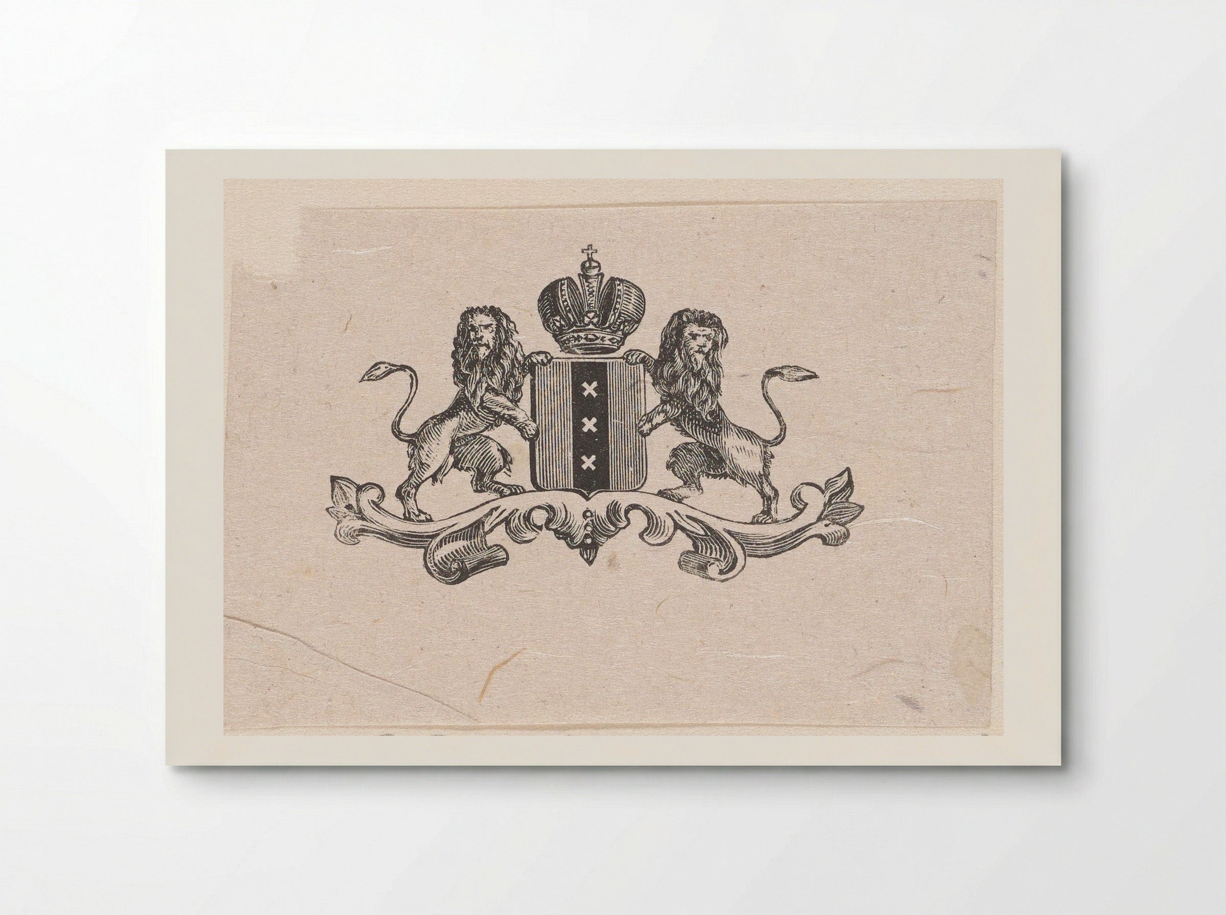 Vignet met het wapen van de stad Amsterdam - Isaac Weissenbruch - Poster