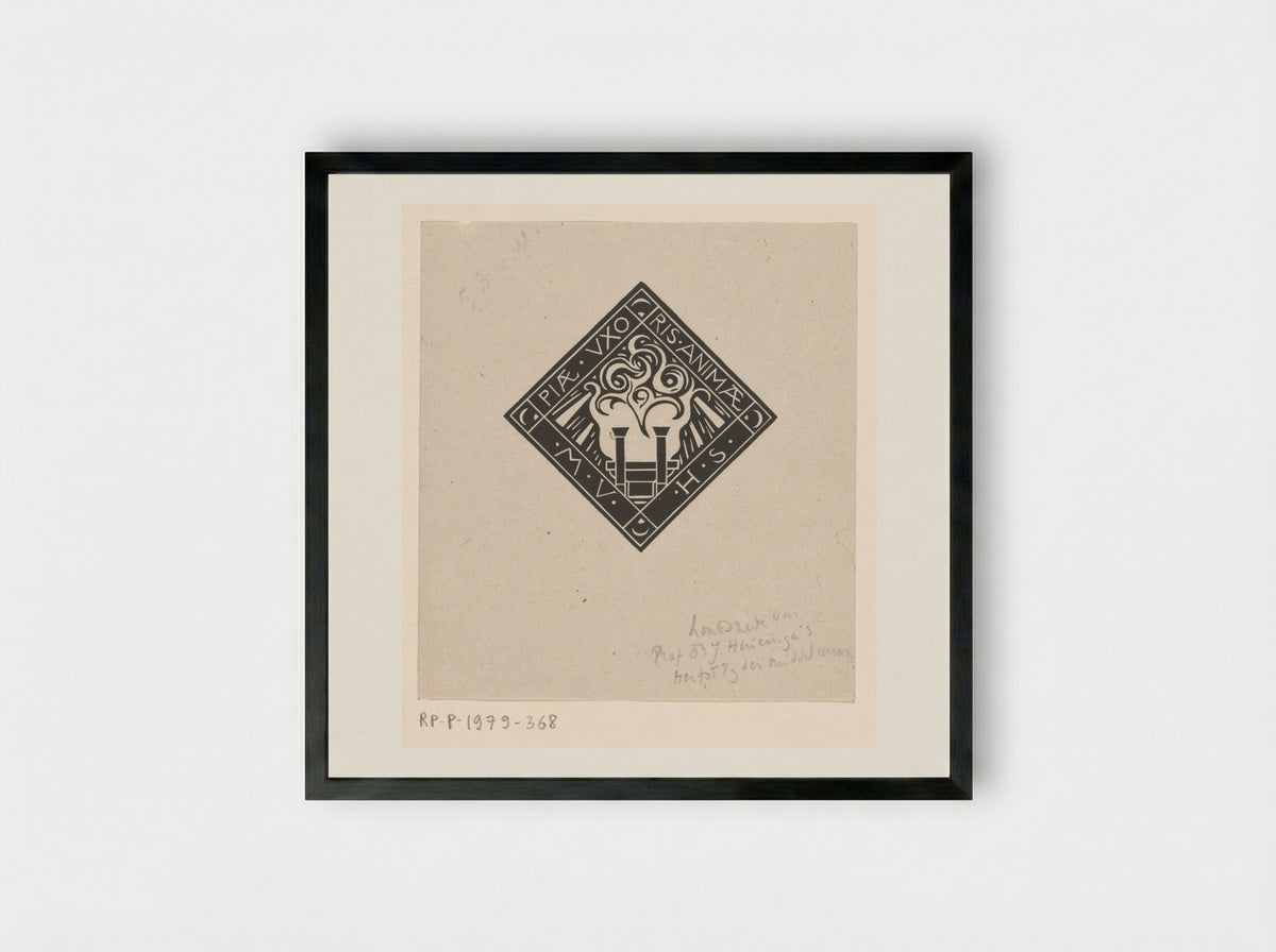 Vignet ter herinnering aan Mary Vincentia Huizinga-Schorer - Richard Nicolaüs Roland Holst - Framed Print Black