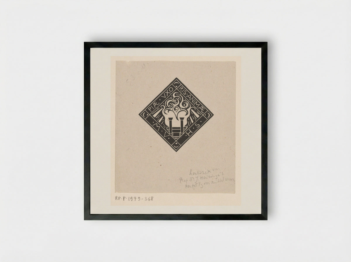 Vignet ter herinnering aan Mary Vincentia Huizinga-Schorer - Richard Nicolaüs Roland Holst - Framed Print Black