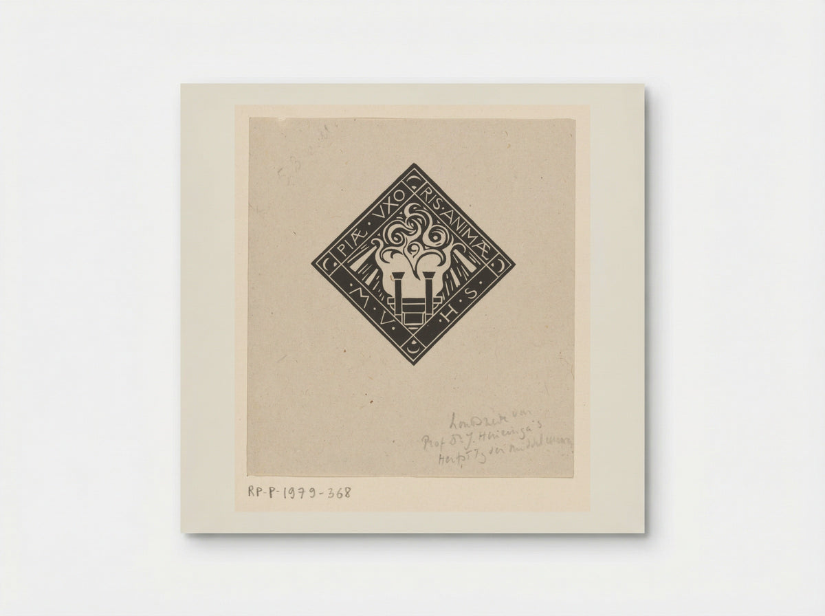 Vignet ter herinnering aan Mary Vincentia Huizinga-Schorer - Richard Nicolaüs Roland Holst - Poster