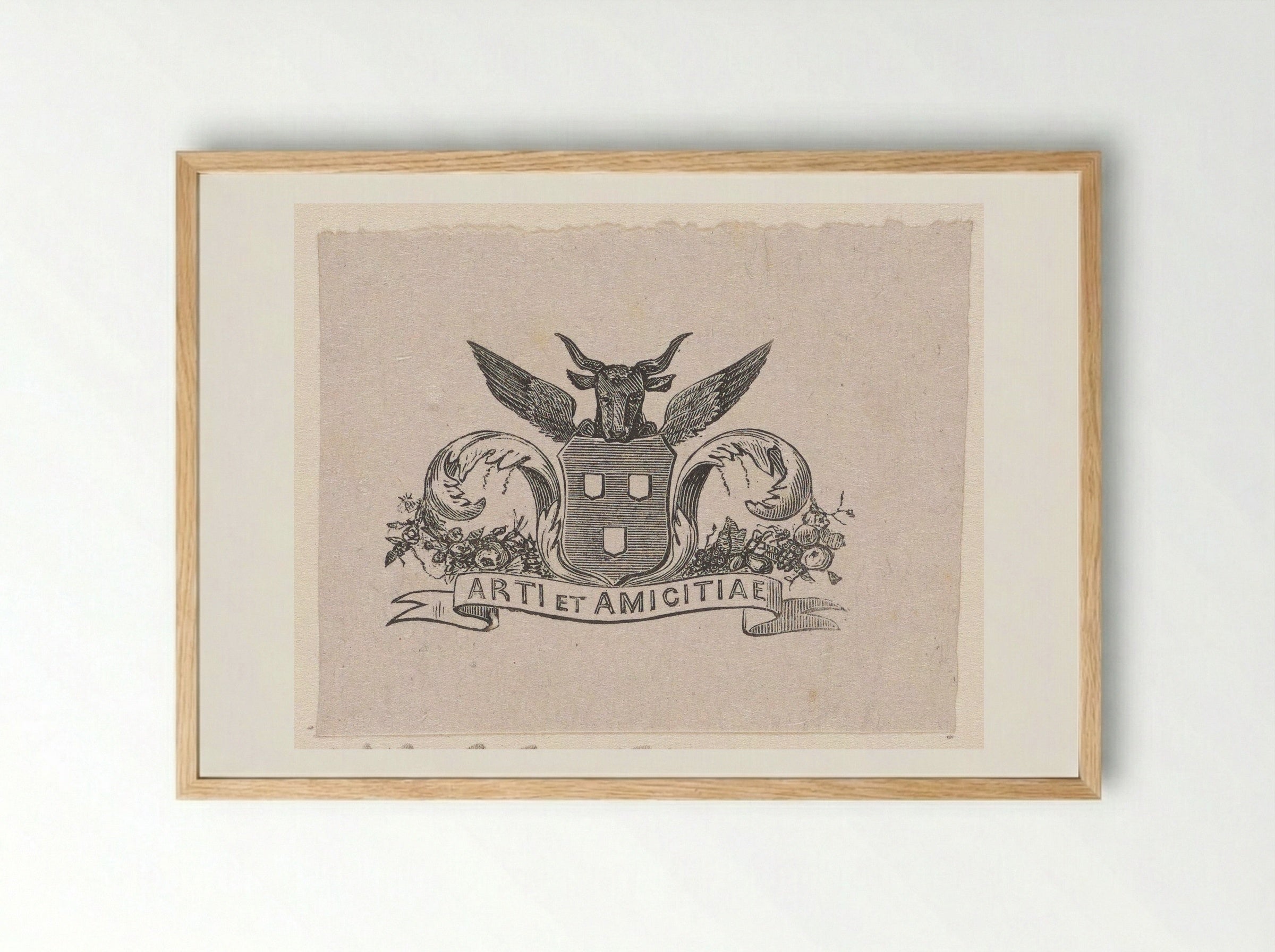 Vignet van kunstenaarsvereniging 'Arti et amicitiae' te Amsterdam - Isaac Weissenbruch - Framed Print Wood