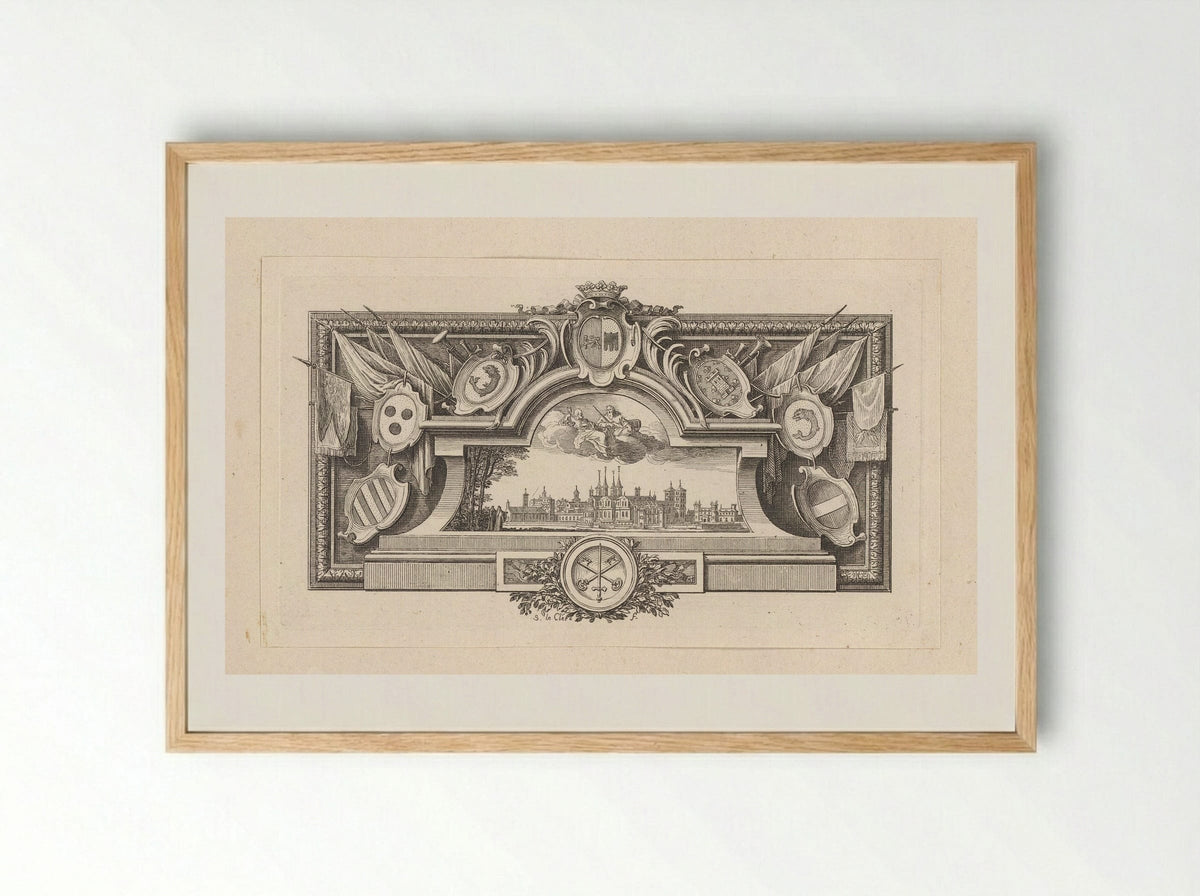 Vignette with a View of Cluny - Sébastien Leclerc - Framed Print Wood