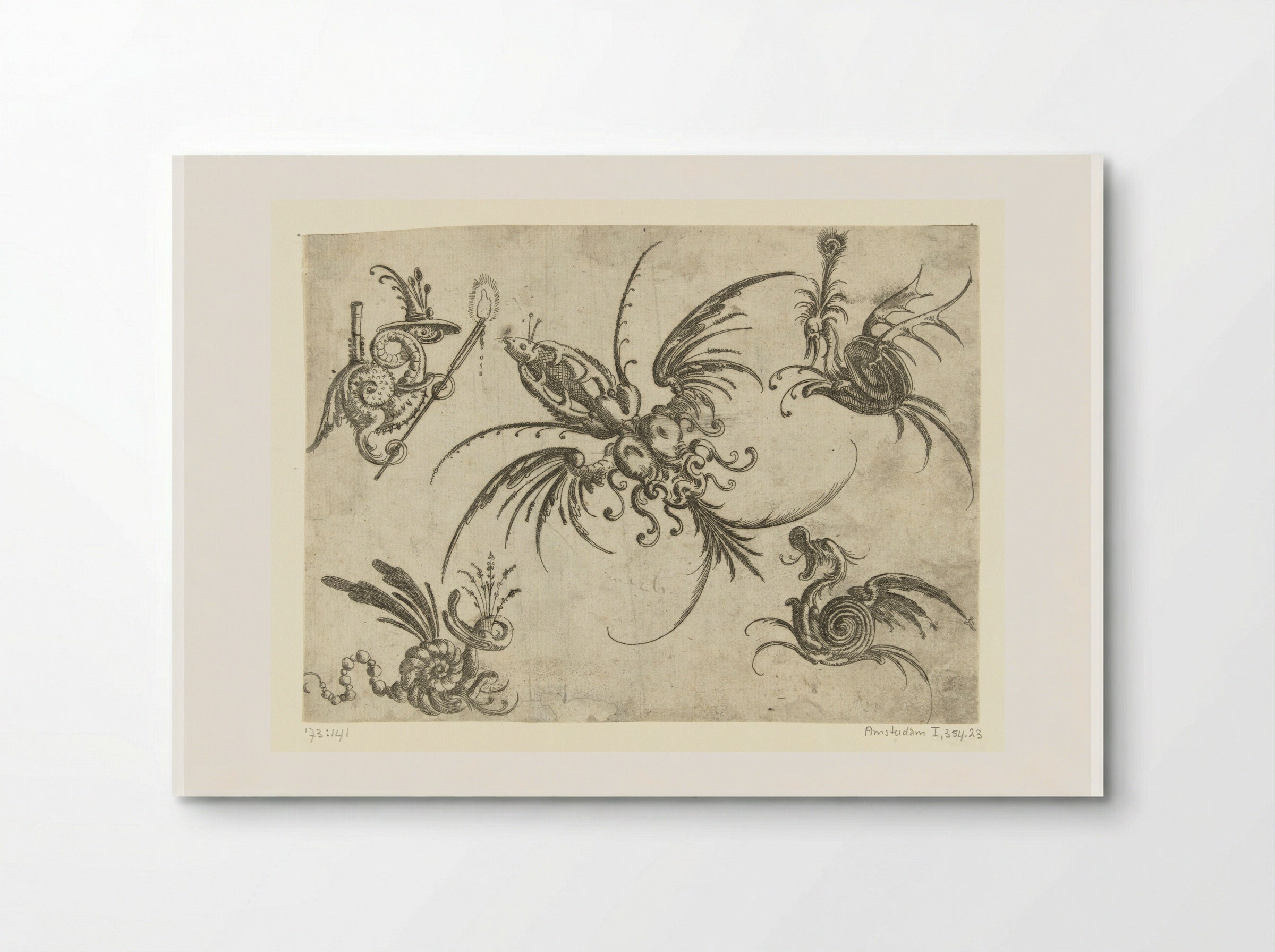 Vijf fantastische dieren - Christoph Jamnitzer - Poster
