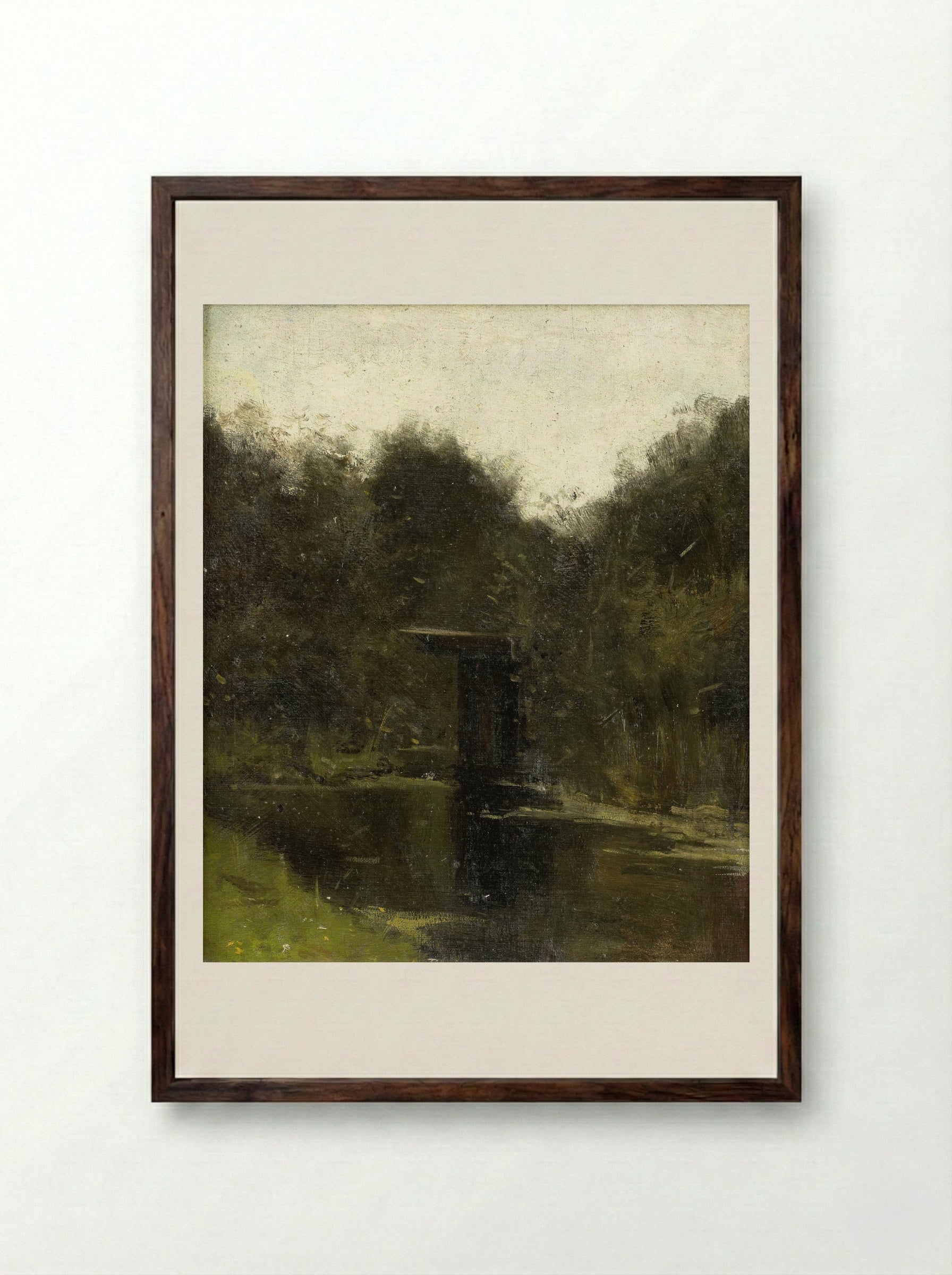 Vijverhoek bij Breukelen - Richard Nicolaüs Roland Holst - Framed Print Dark Wood