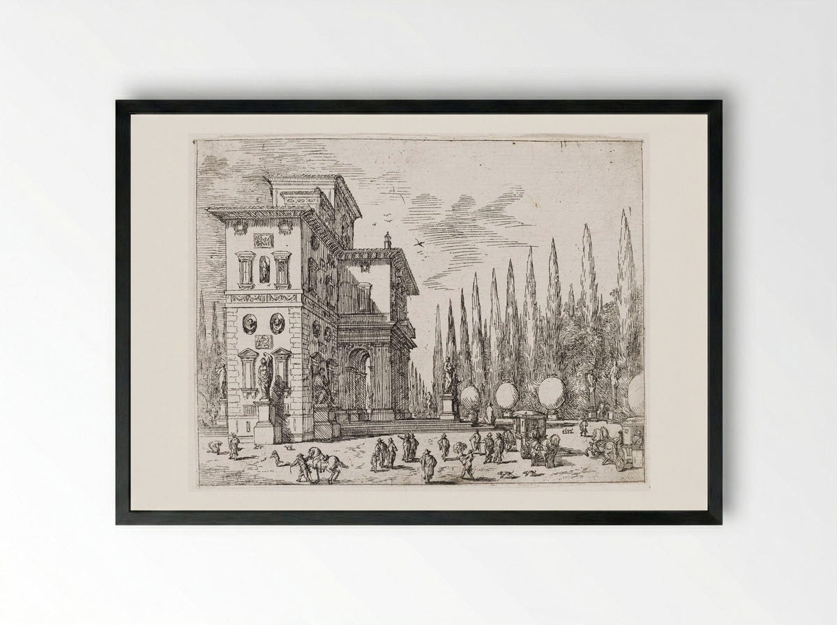 Villa Ludovisi, Casina Aurora - Johann Wilhelm Baur - Framed Print Black