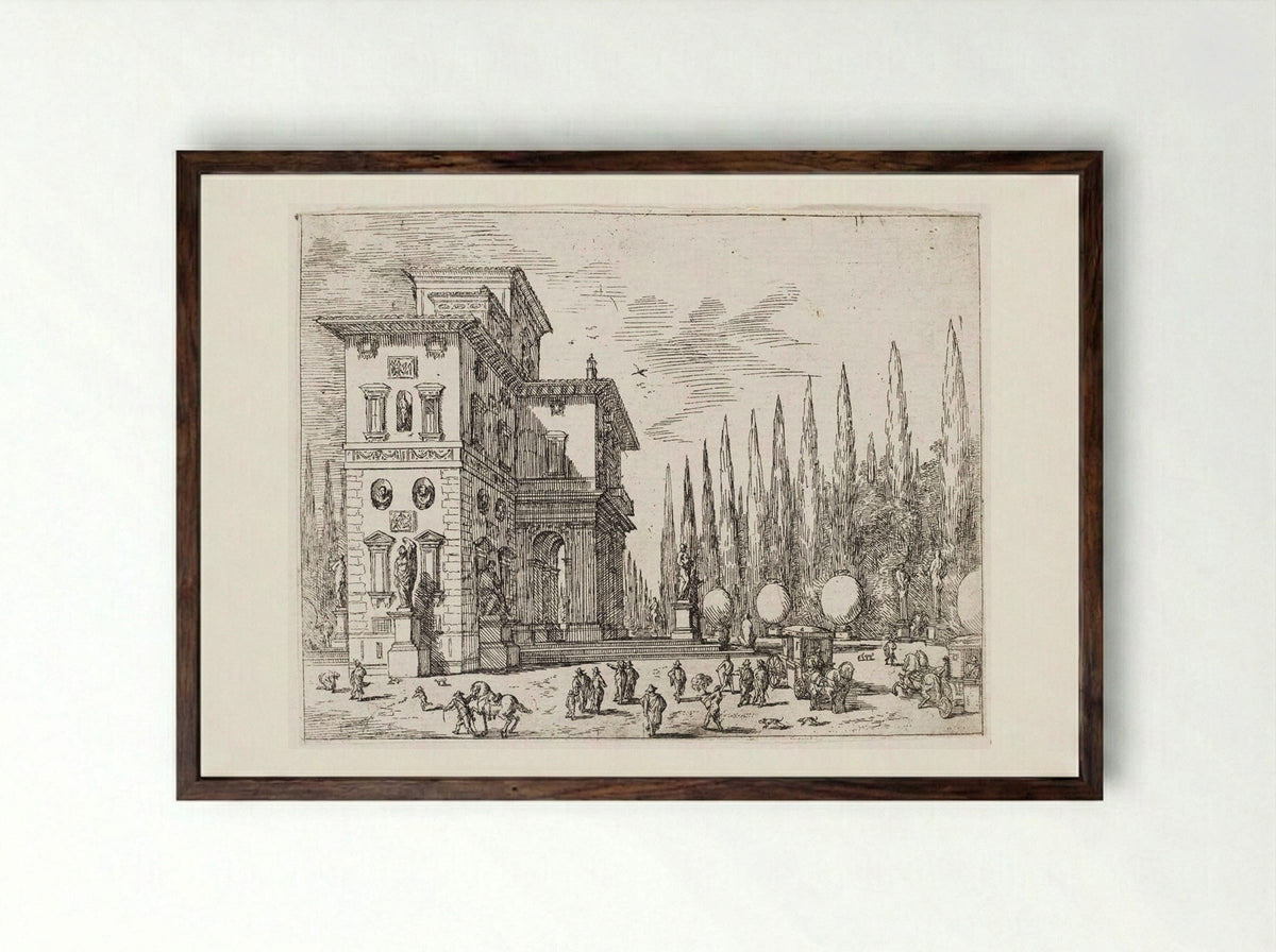 Villa Ludovisi, Casina Aurora - Johann Wilhelm Baur - Framed Print Dark Wood