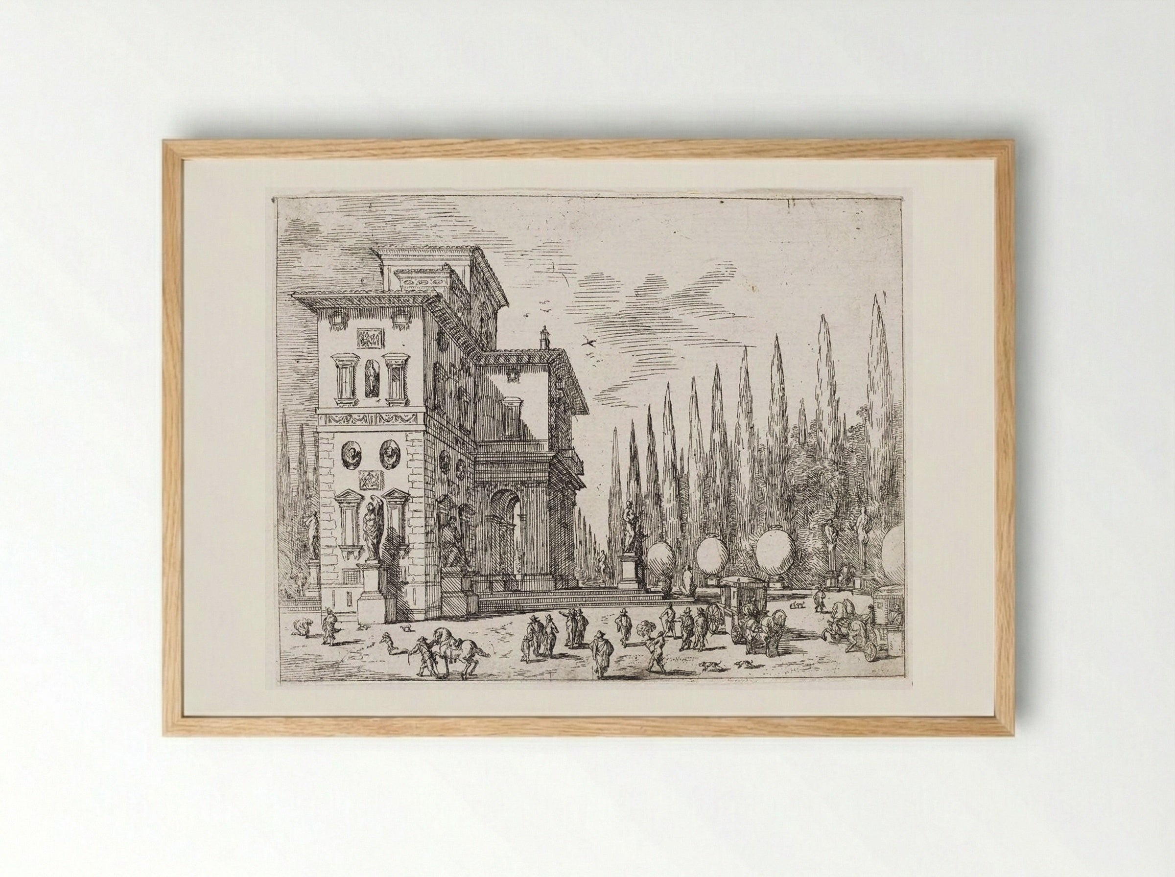 Villa Ludovisi, Casina Aurora - Johann Wilhelm Baur - Framed Print Wood