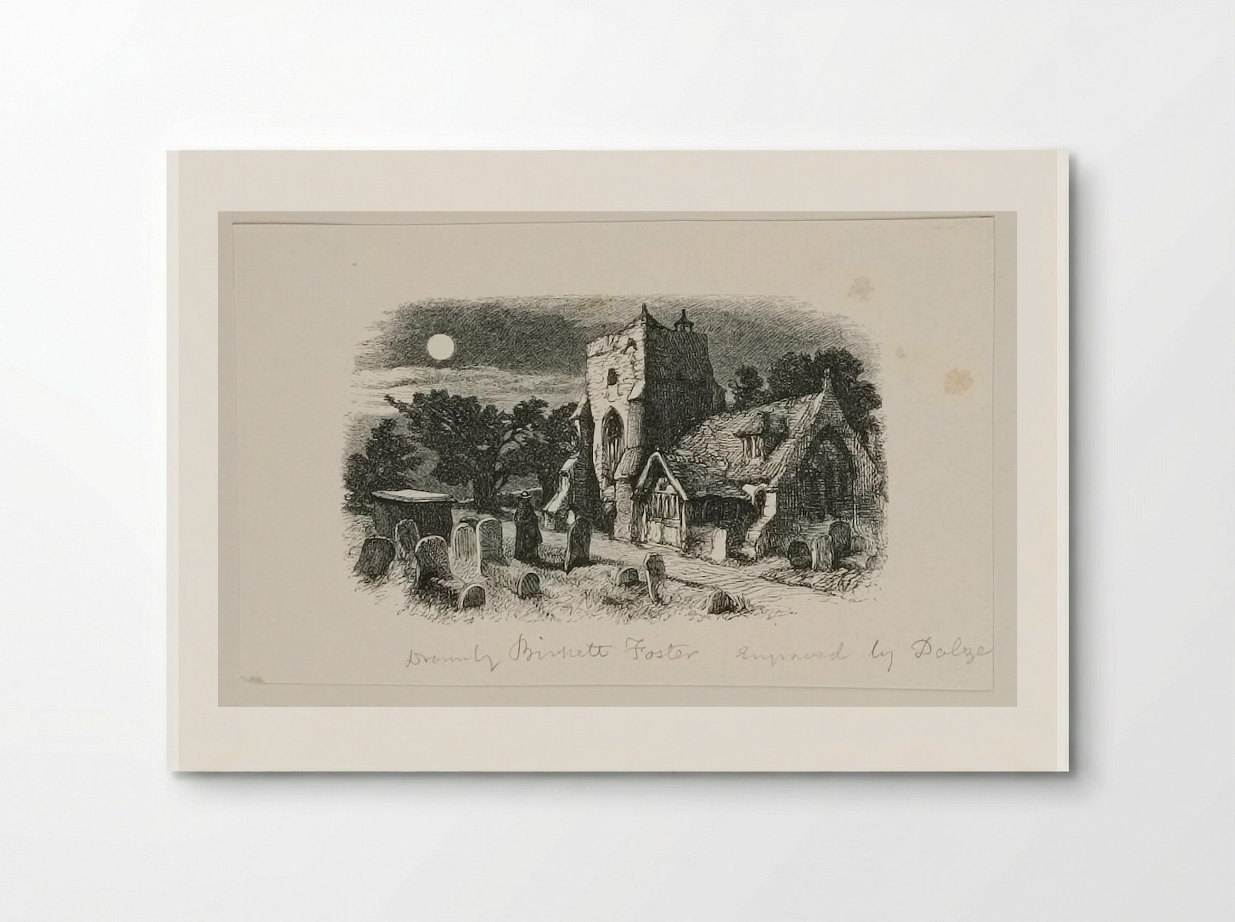 Village Church and Graveyard - Edward Dalziel - Poster