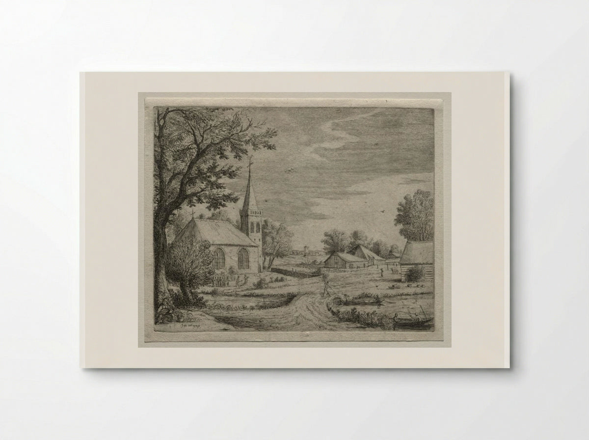 Village Church - Jan van Goyen - Poster