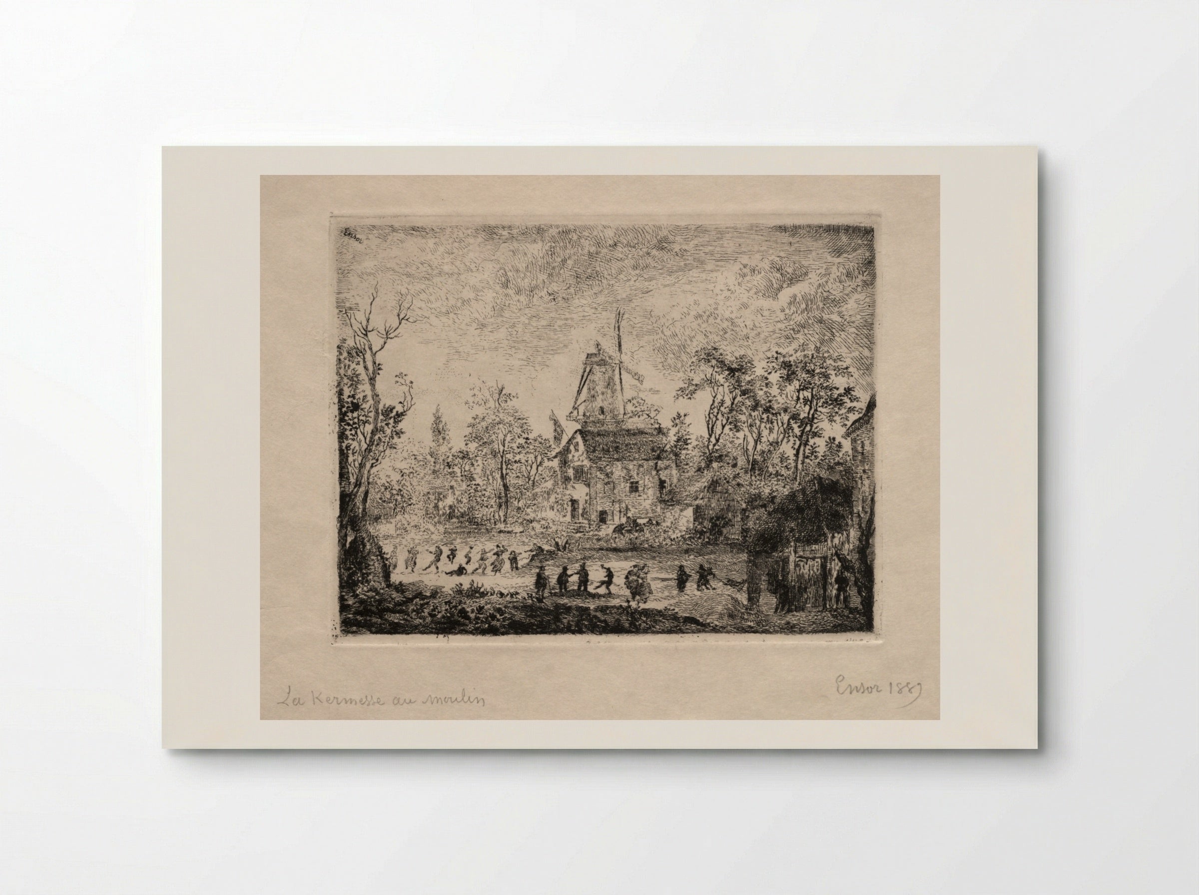 Village Fair at the Windmill - James Ensor - Poster