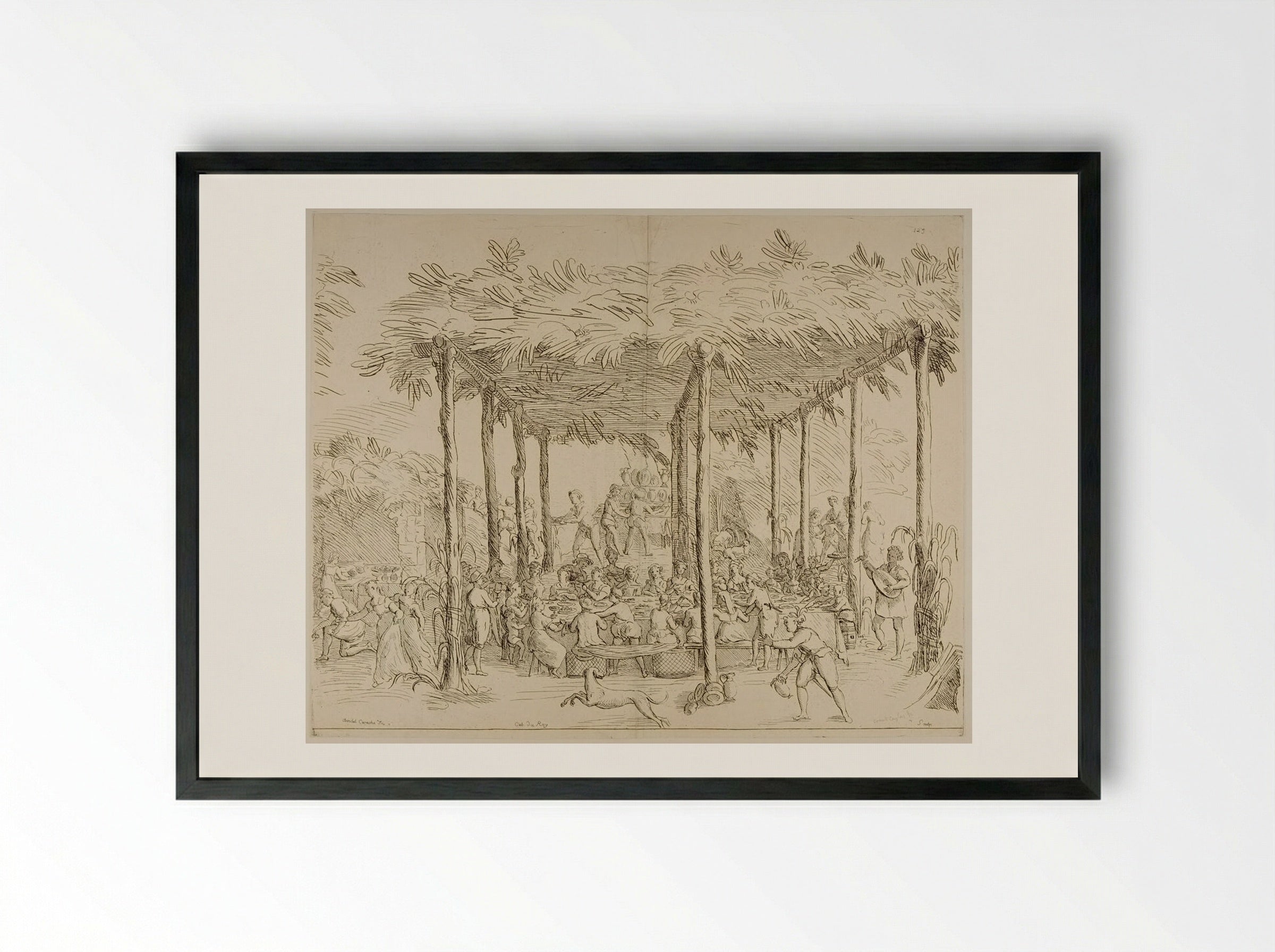 Village Marriage - Anne Claude Philippe de Thubières, comte de Caylus - Framed Print Black