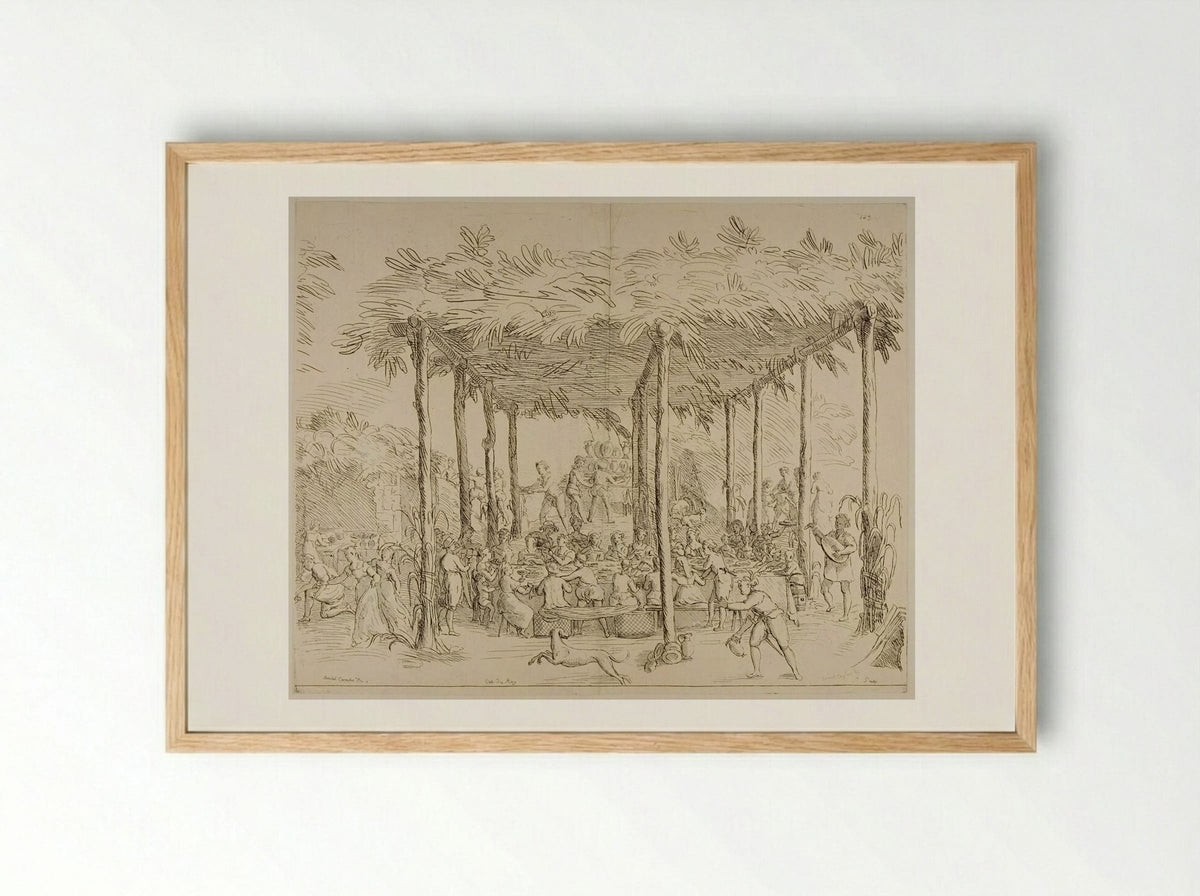 Village Marriage - Anne Claude Philippe de Thubières, comte de Caylus - Framed Print Wood