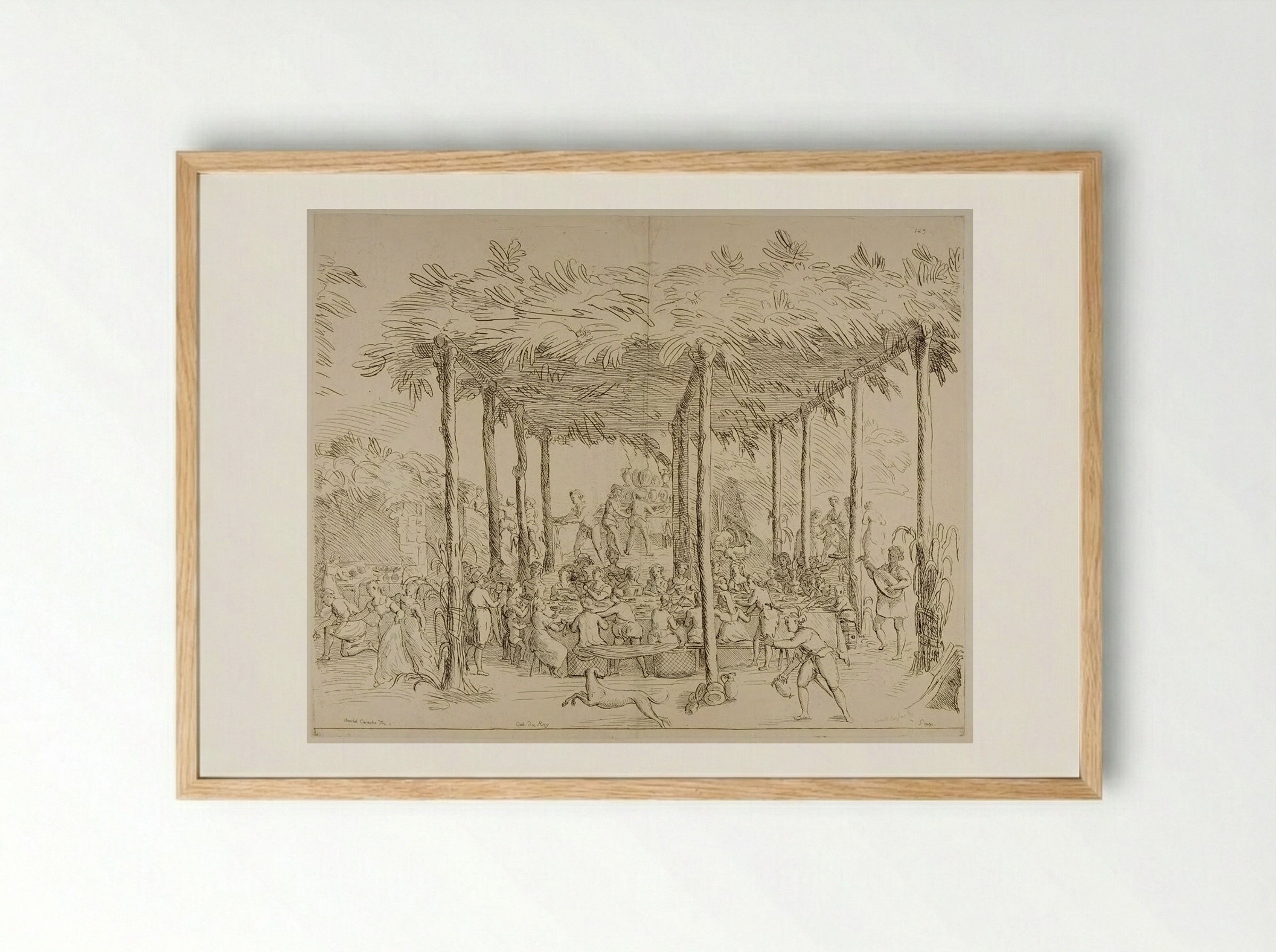 Village Marriage - Anne Claude Philippe de Thubières, comte de Caylus - Framed Print Wood