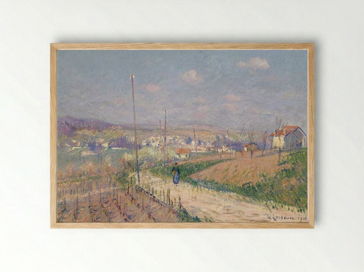 Village in Spring - Gustave Loiseau - Framed Print Wood
