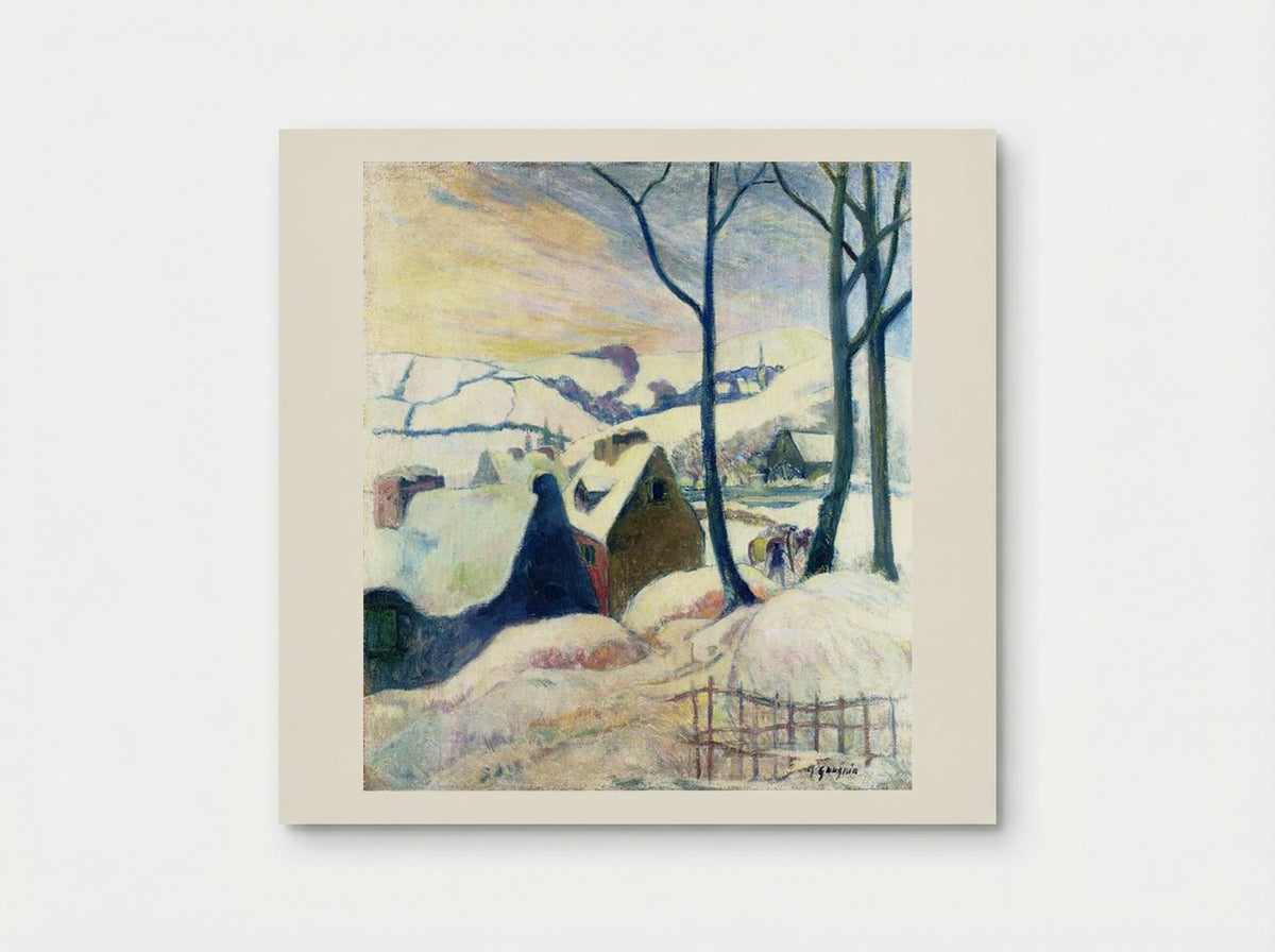 Village in the Snow - Paul Gauguin - Poster