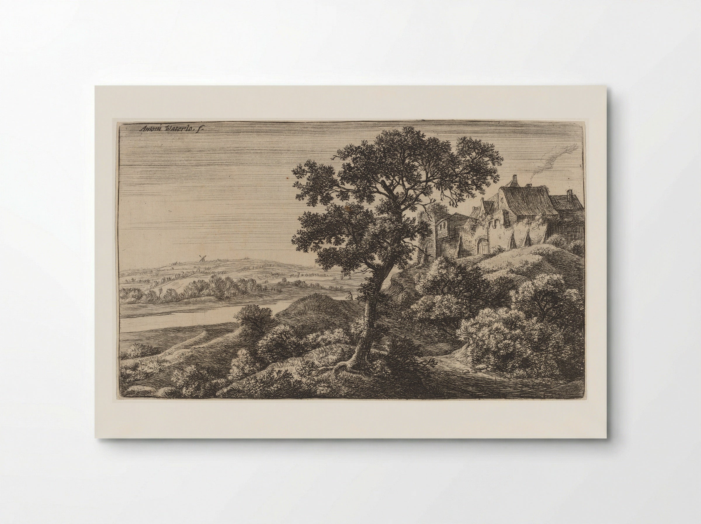 Village on the Hill - Anthonie Waterloo - Poster