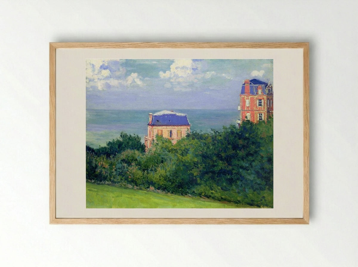Villas at Villers-sur-Mer - Gustave Caillebotte - Framed Print Wood