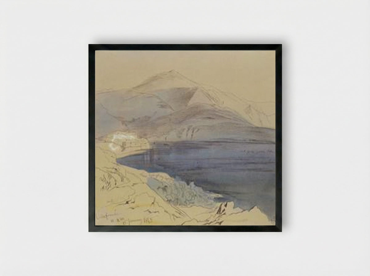 Villefranche - Edward Lear - Framed Print Black