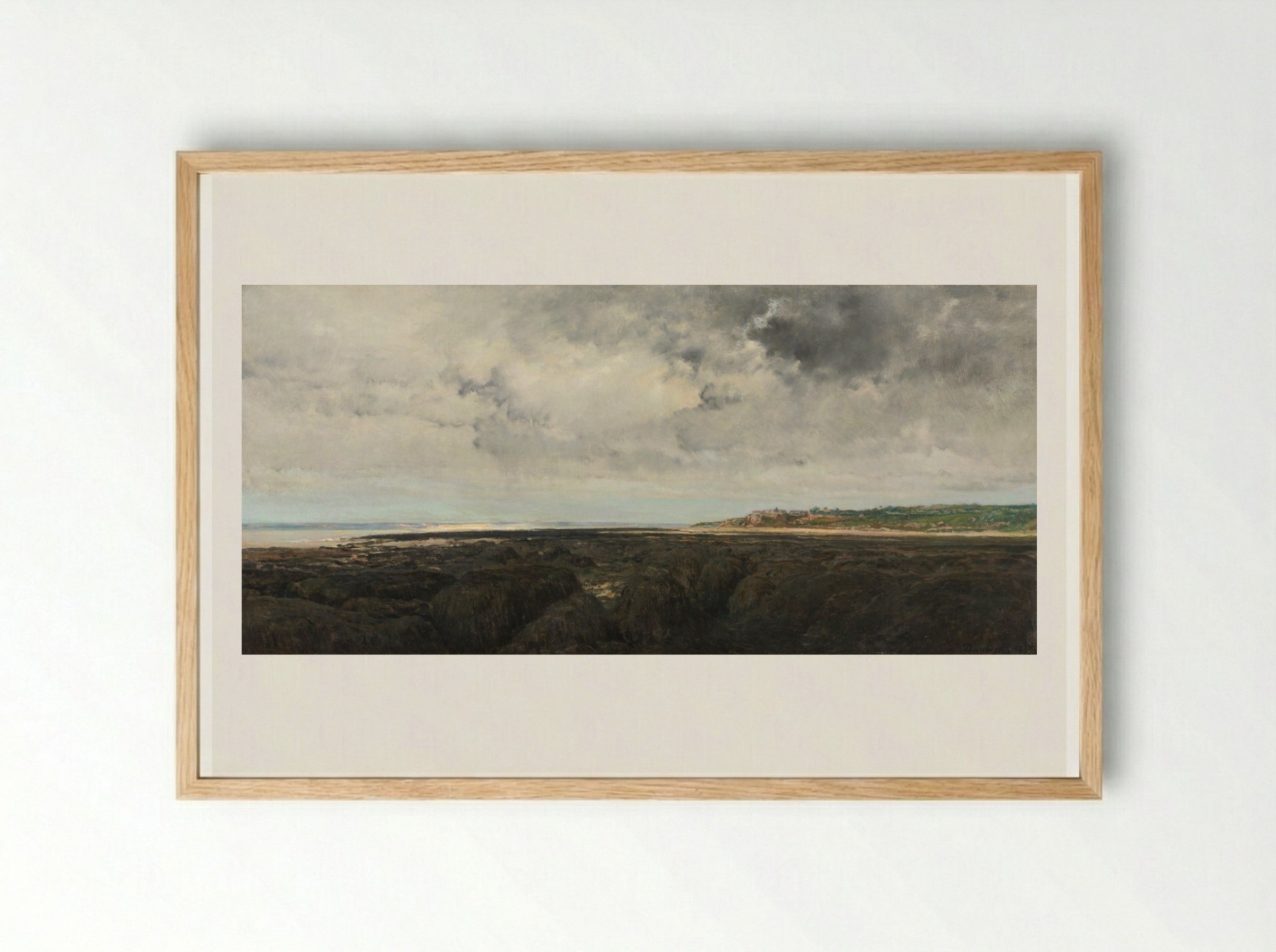 Villerville Seen from Le Ratier - Charles François Daubigny - Framed Print Wood