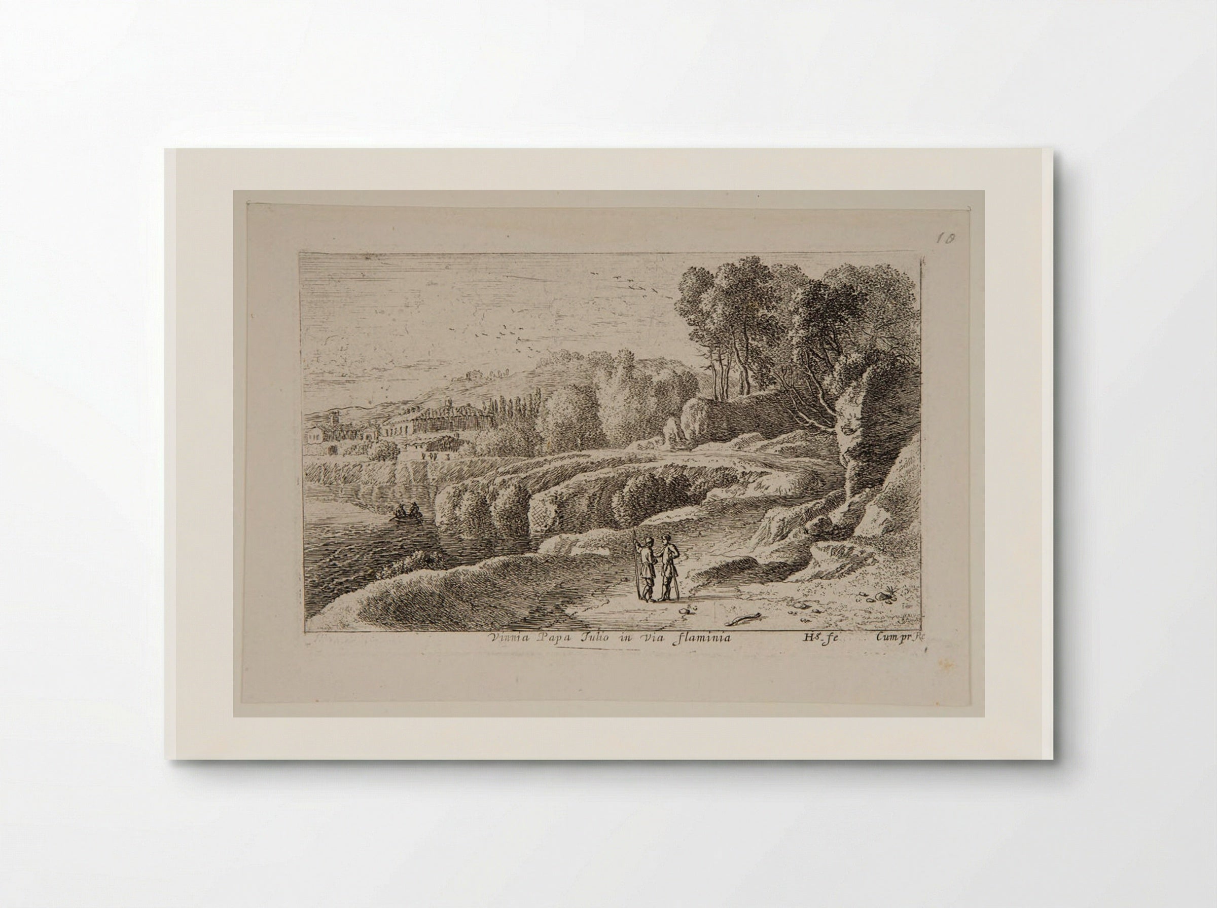 Vineyard of Pope Julius on the Via Flaminia - Herman van Swanevelt - Poster