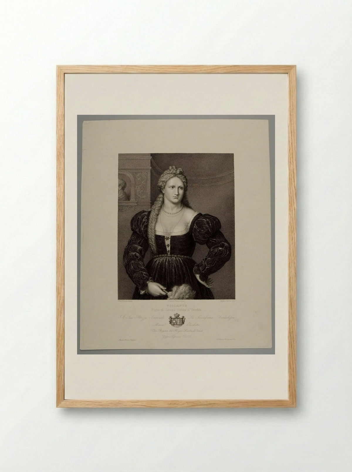 Violante, Daughter of Palma Vecchio - Galgano Cipriani - Framed Print Wood