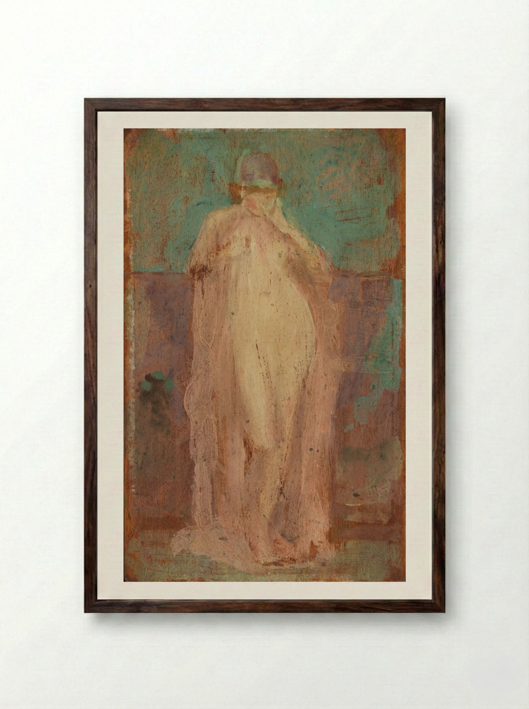 Violet and Rose: La Belle de Jour - James Abbott McNeill Whistler - Framed Print Dark Wood