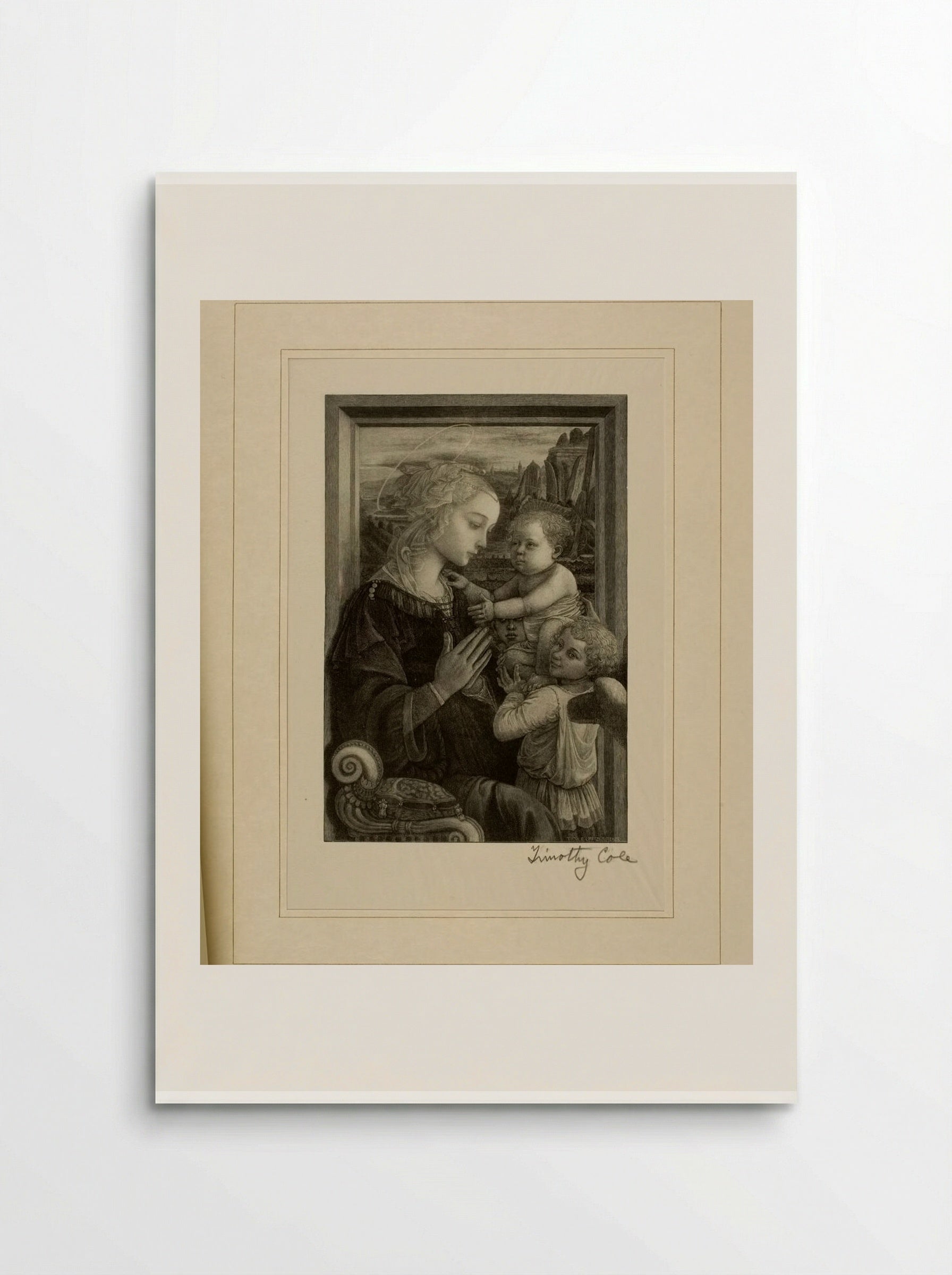 Virgin Adoring the Infant Christ - Timothy Cole - Poster
