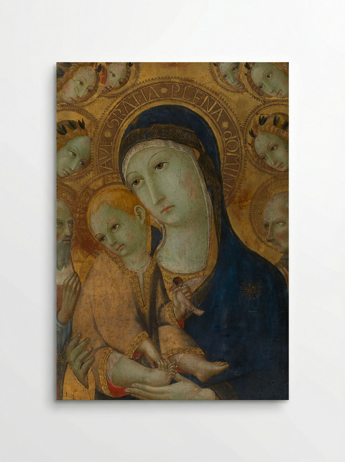 Virgin and Child Adored by Saints Mary Magdalene and Nicolas of Bari - Sano di Pietro - Poster