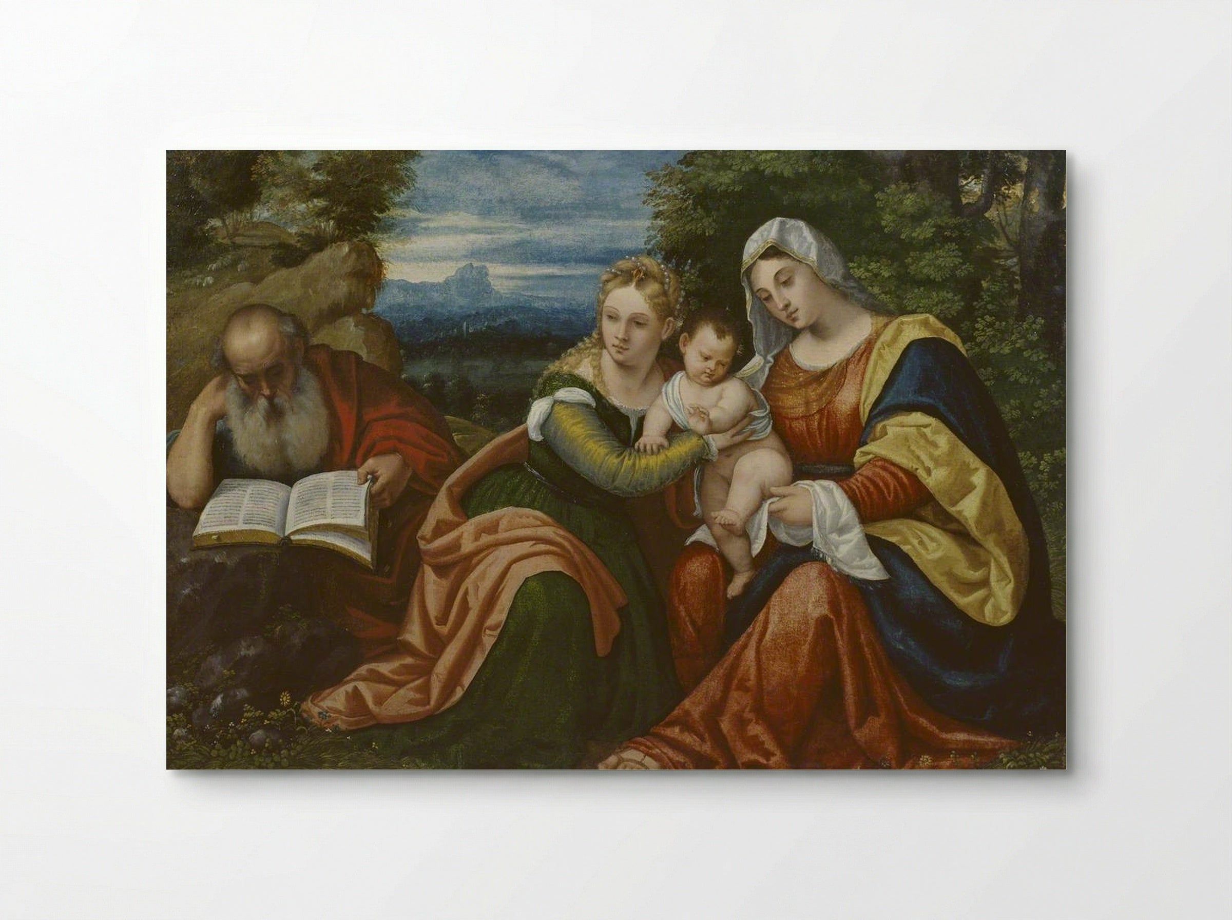 Virgin and Child and Saint Jerome - Polidoro da Lanciano - Poster