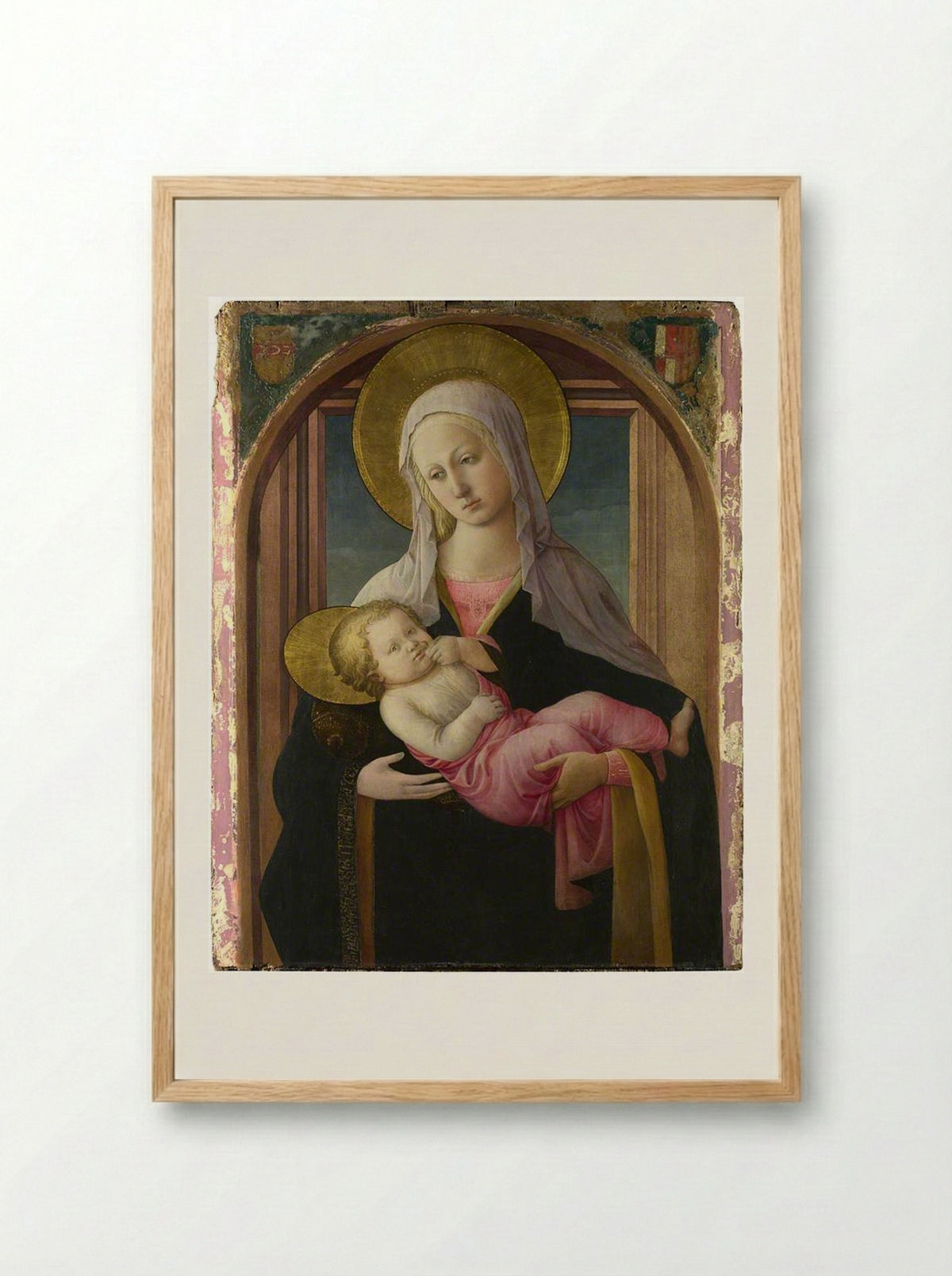Virgin and Child with Angels - Fra Filippo Lippi - Framed Print Wood