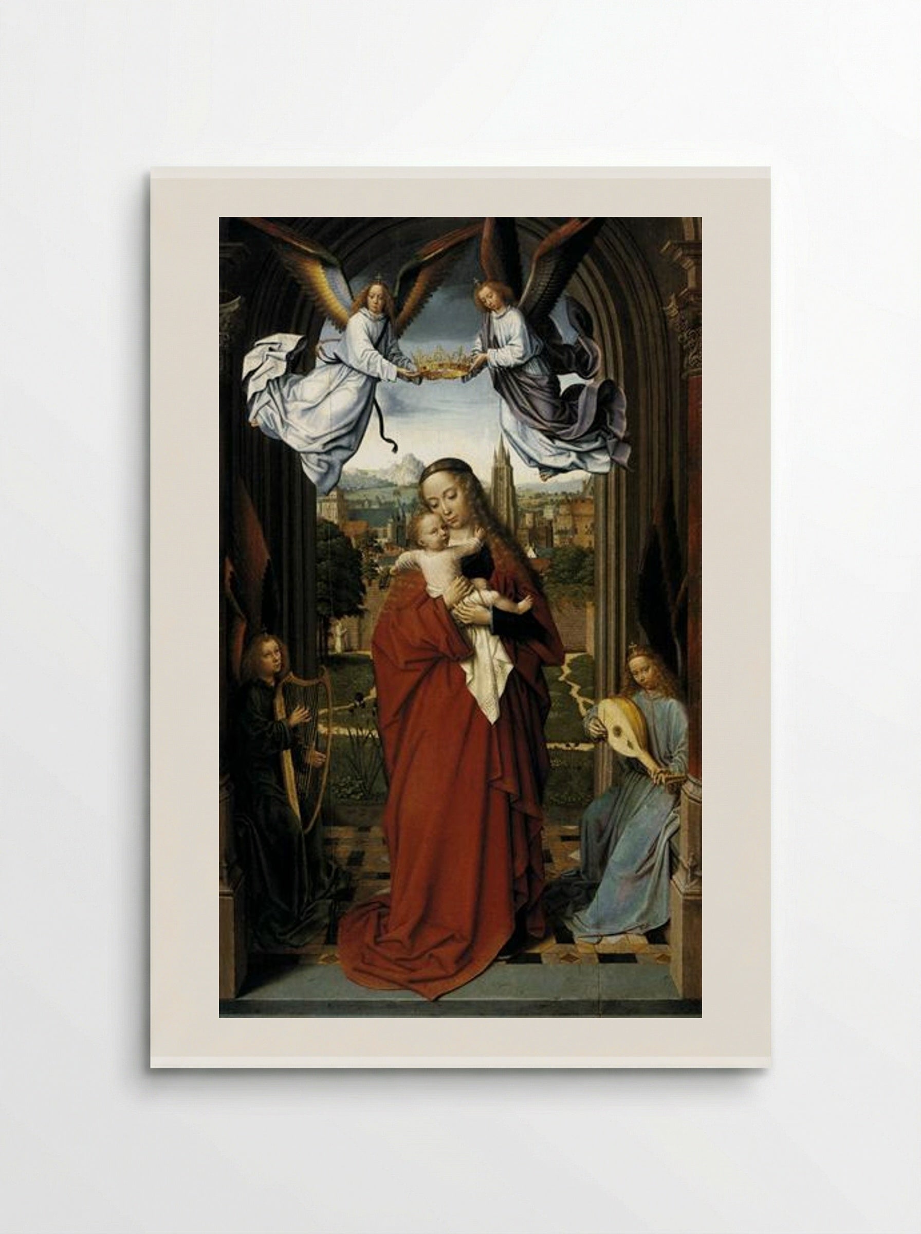 Virgin and Child with Angels - Gerard David - Poster
