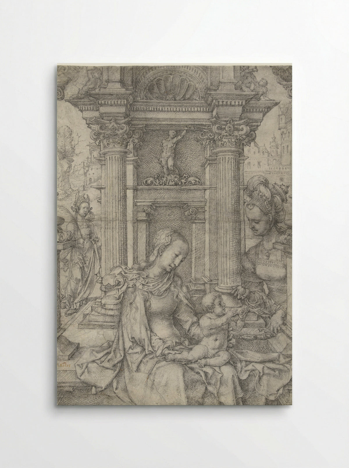 Virgin and Child with Saint Barbara and Saint Catherine - Jan Gossart - Poster