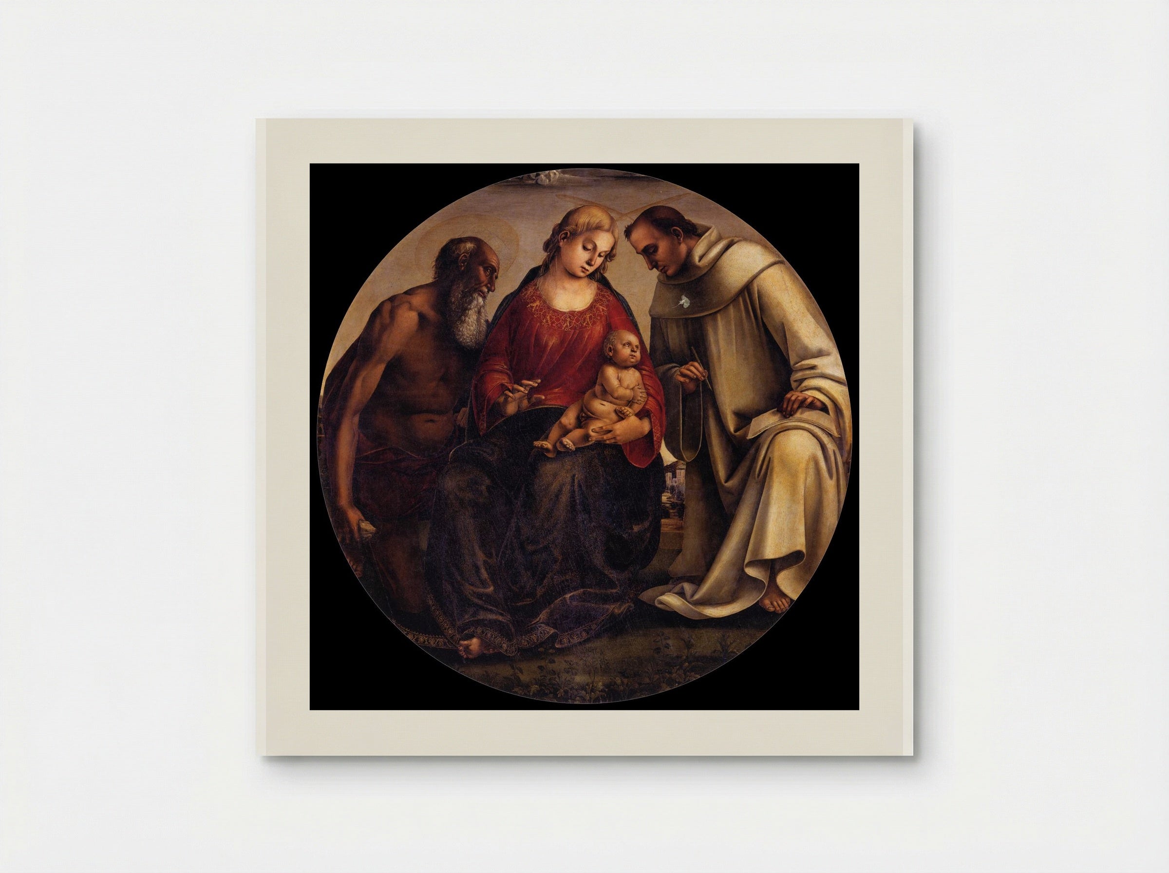 Virgin and Child with Saints Jerome and Bernard of Clairvaux - Luca Signorelli - Poster