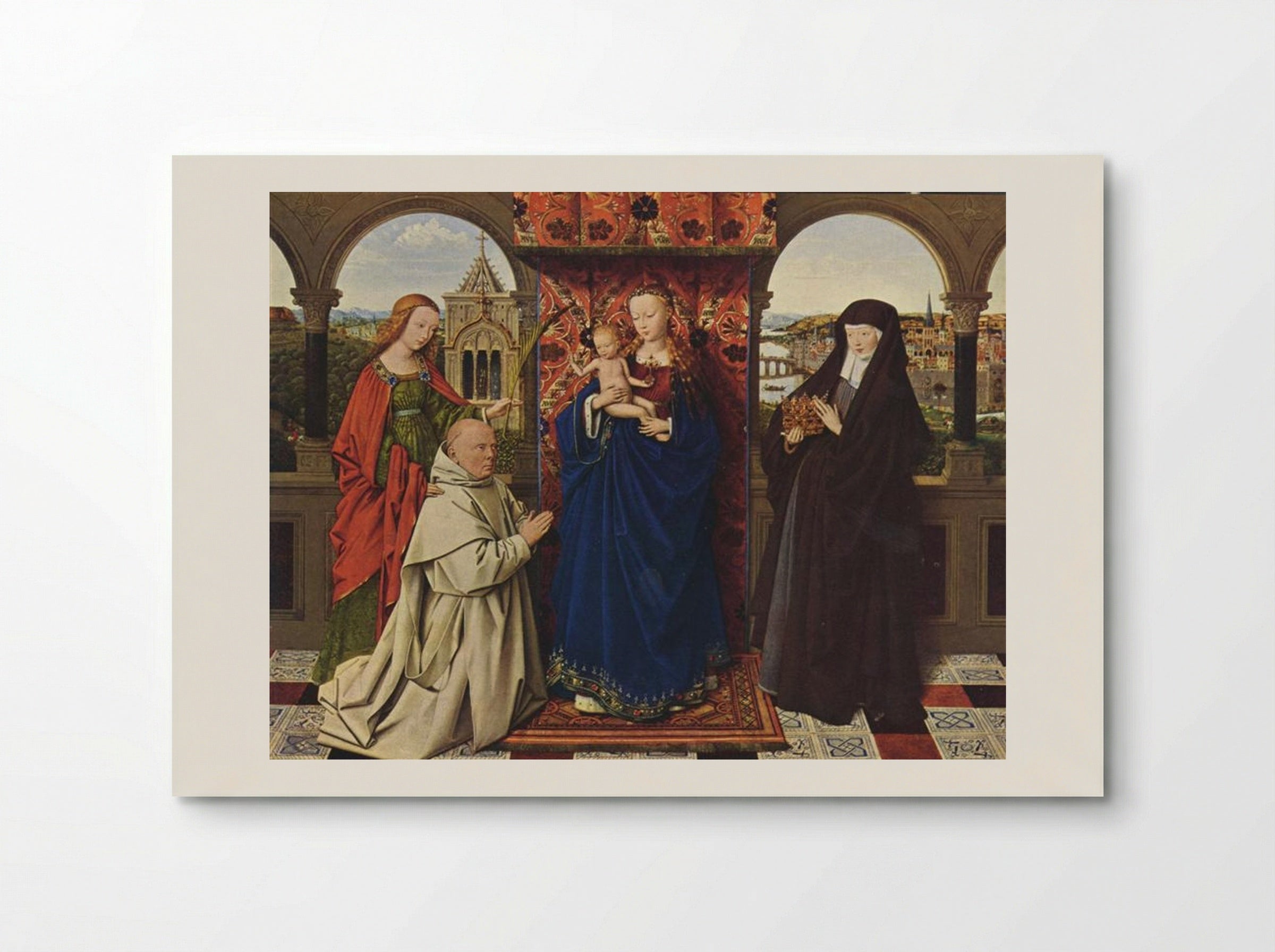 Virgin and Child with Saints and Donor - Jan van Eyck - Poster