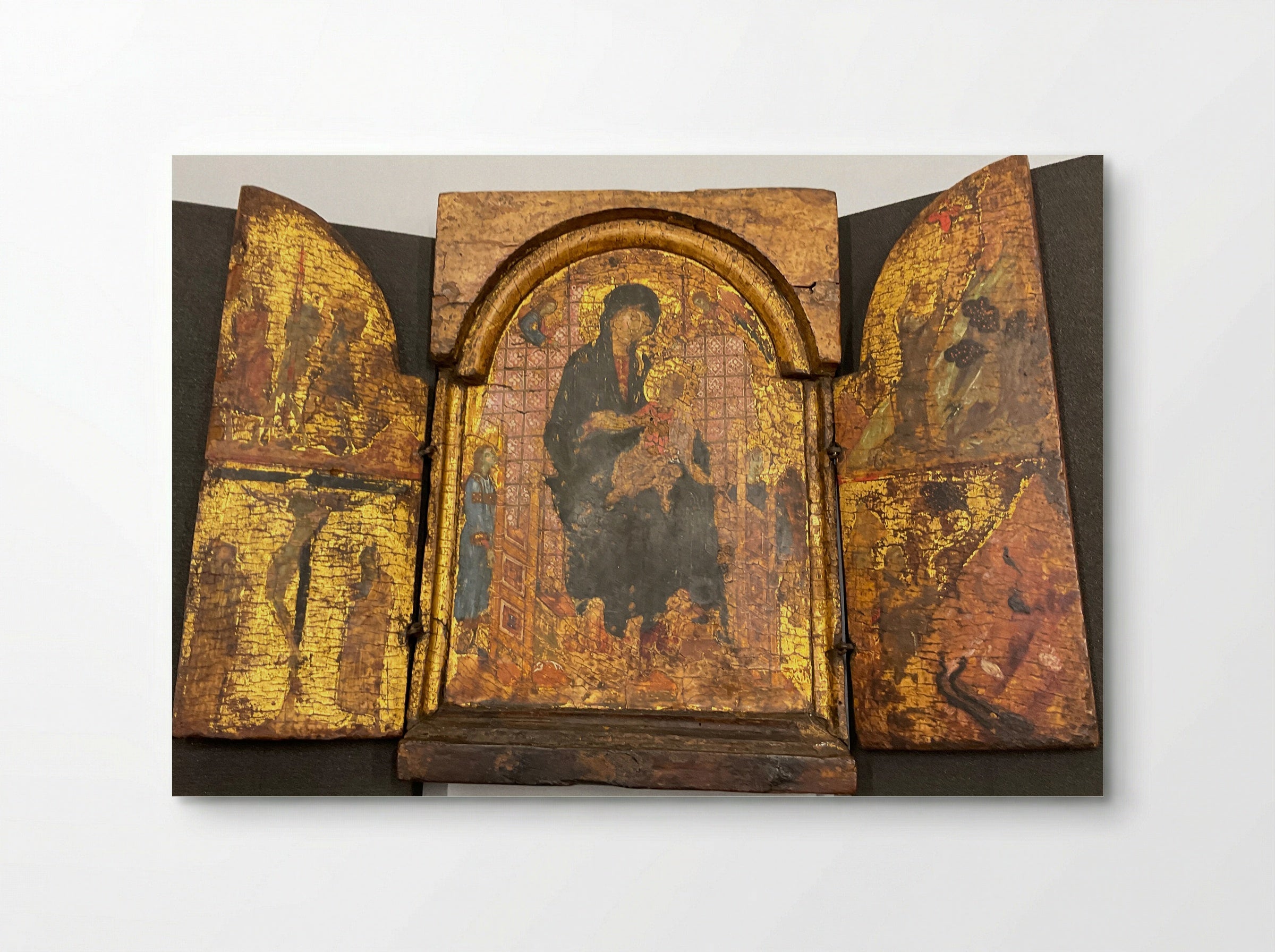 Virgin and Child, with Scenes from the Lives of Christ and Saint Francis - Duccio di Buoninsegna - Poster