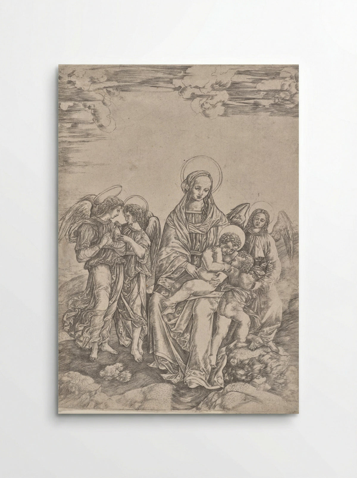 Virgin and Child with the Infant Saint John - Cristofano Robetta - Poster