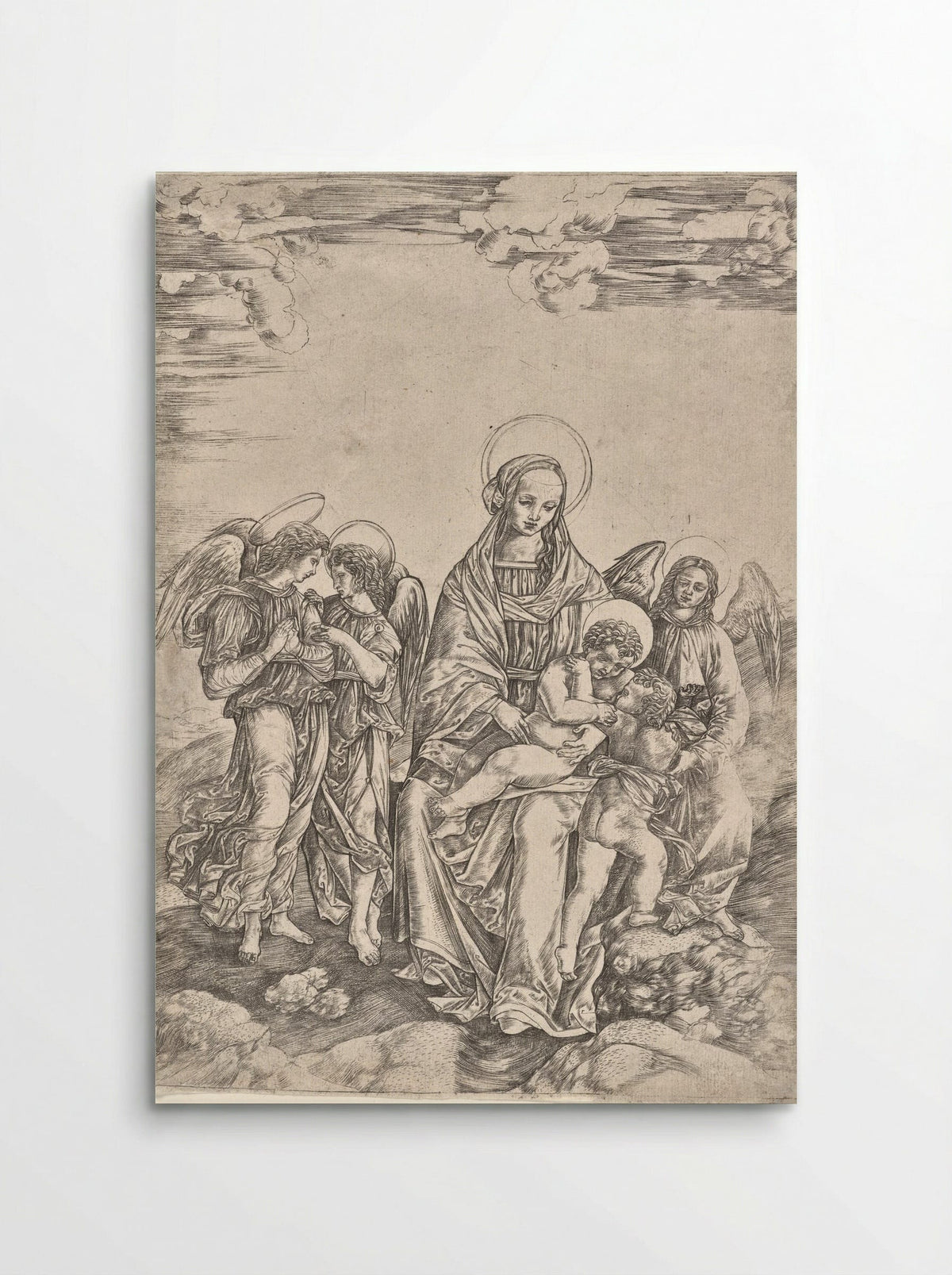 Virgin and Child with the Infant Saint John - Cristofano Robetta - Poster