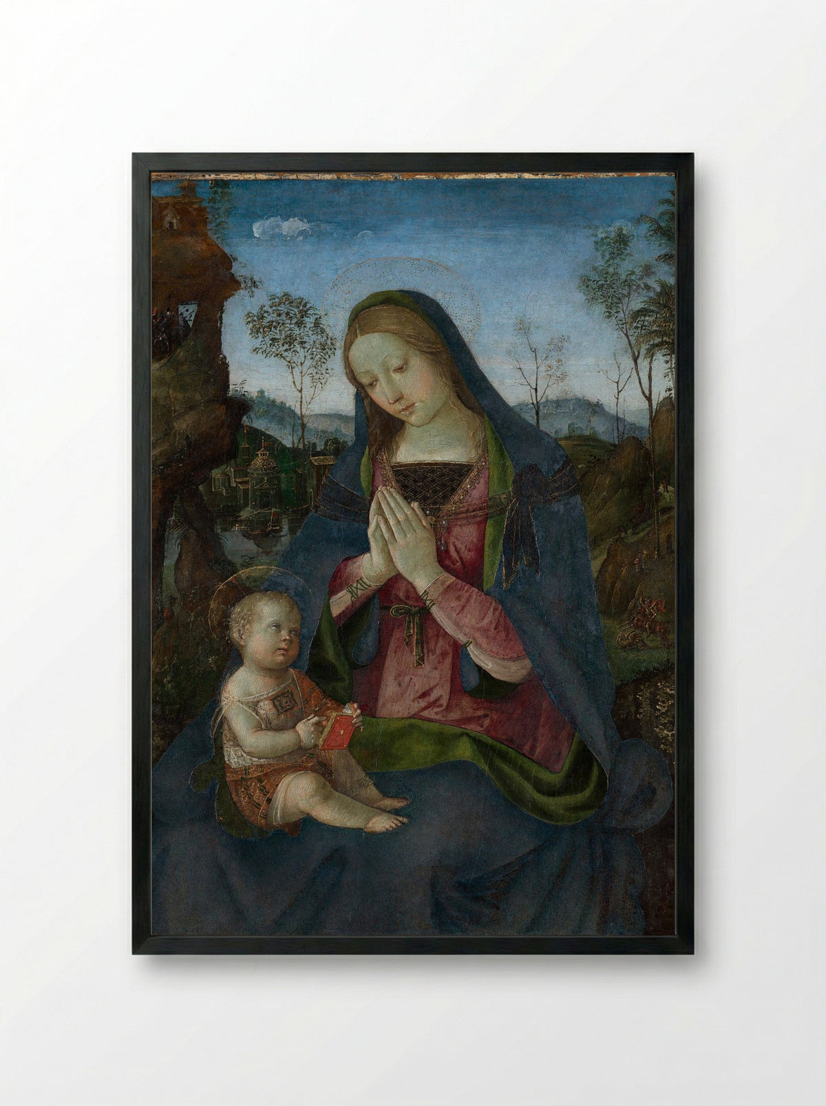 Virgin and Child - Pintoricchio - Framed Print Black