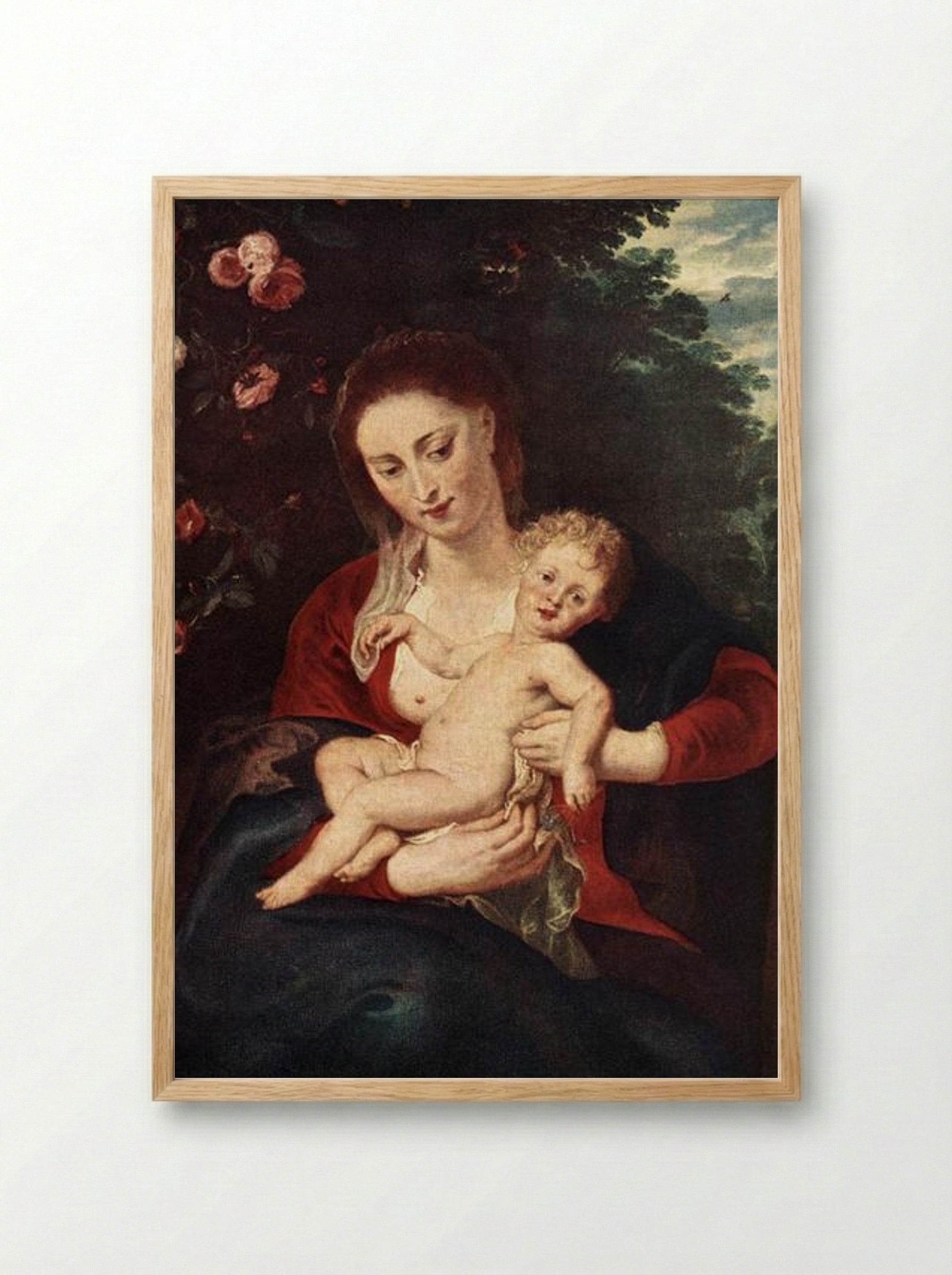 Virgin and Child - Peter Paul Rubens - Framed Print Wood