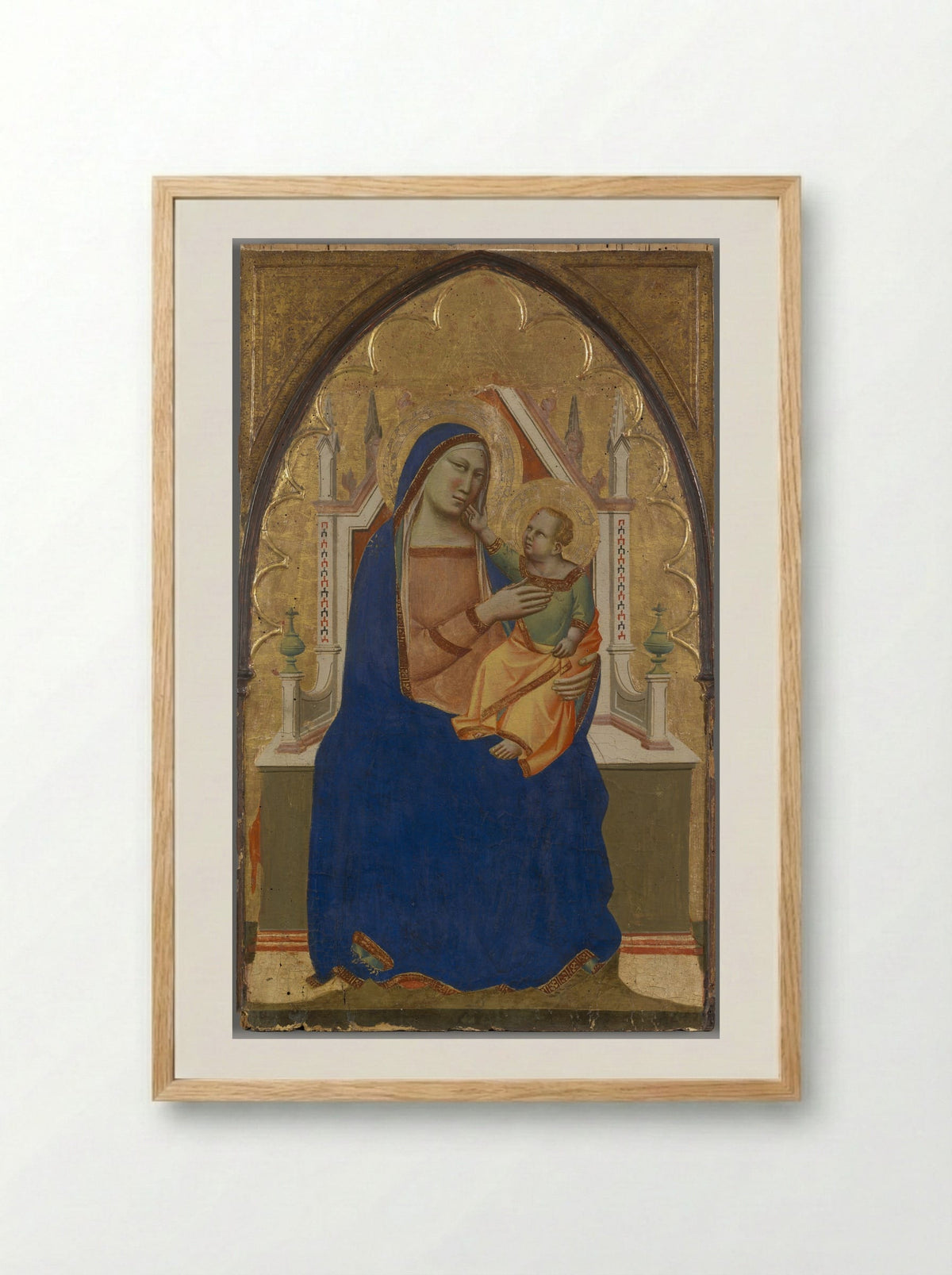 Virgin and Child - Taddeo Gaddi - Framed Print Wood